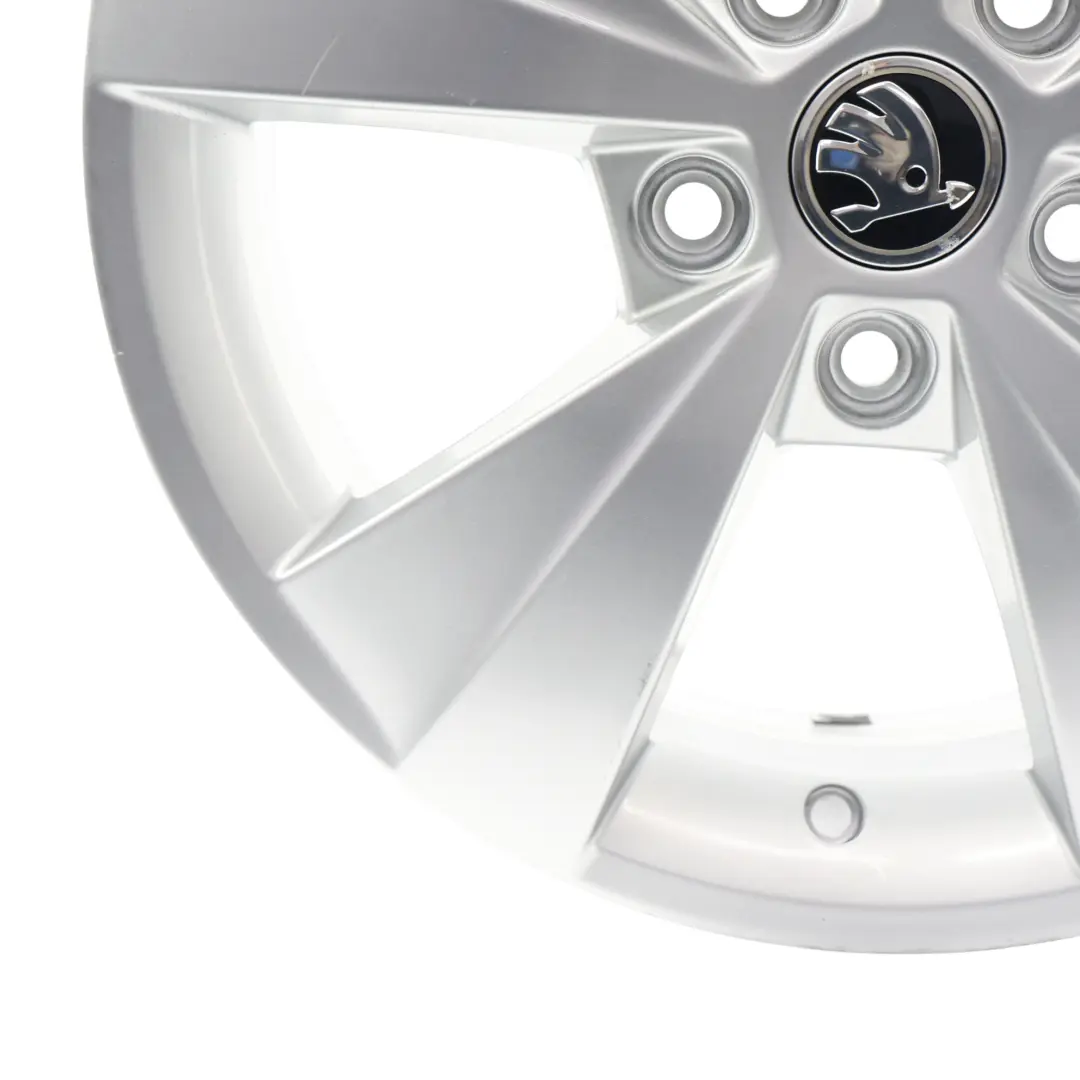 Skoda Octavia Mk3 5E Silver Alloy Wheel Rim 6,5J 16" ET:46 - SKU 5E0601025BE-4 - Part number 5E0601025BE