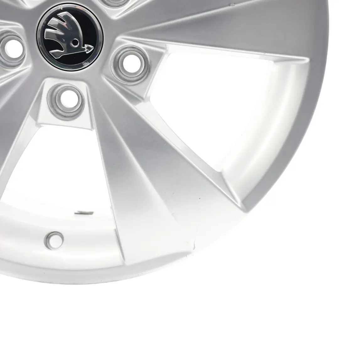 Mk3 5E Silver Alloy Wheel Rim 6,5J 16" ET:46 to Skoda Octavia with Part number 5E0601025BE Skoda Octavia Mk3 5E Silver Alloy Wheel Rim 6,5J 16" ET:46 - SKU 5E0601025BE-4 - Part number 5E0601025BE