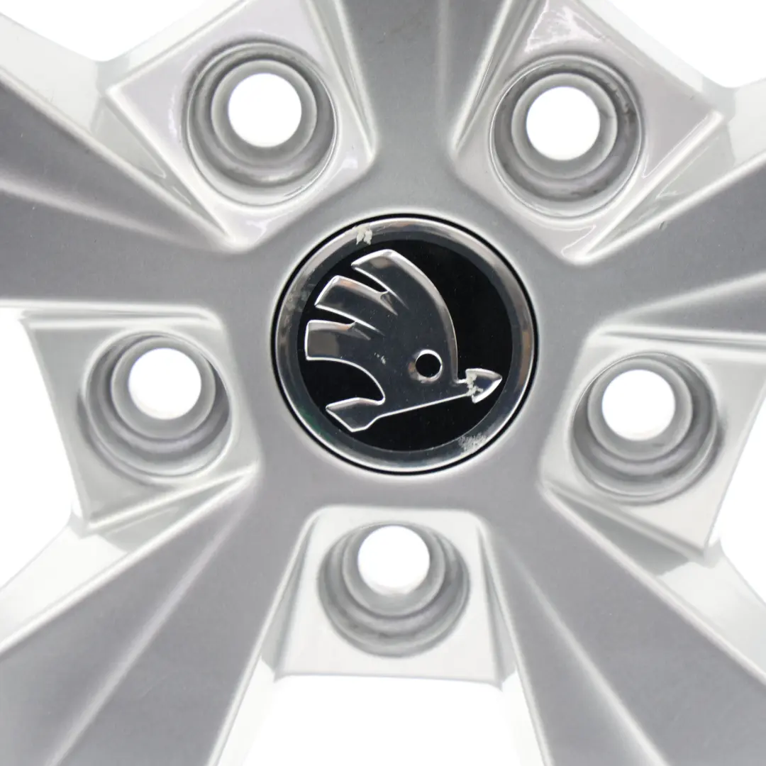Skoda Octavia Mk3 5E Silver Alloy Wheel Rim 6,5J 16" ET:46 - SKU 5E0601025BE-4 - Part number 5E0601025BE