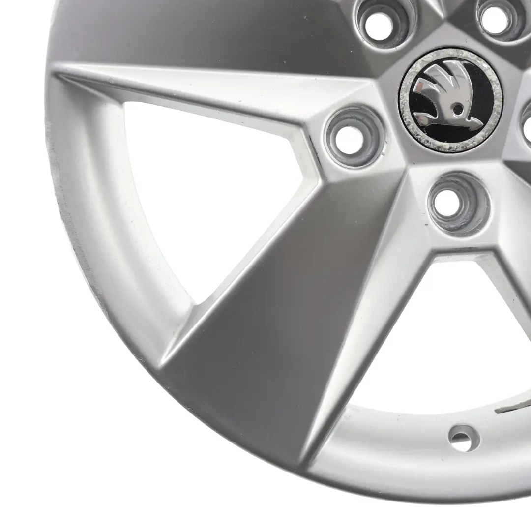 Skoda Octavia Mk3 5E Silver Alloy Wheel Rim 6,5J 16" ET:46 Star Spoke - SKU 5E0601025H-1 - Part number 5E0601025H