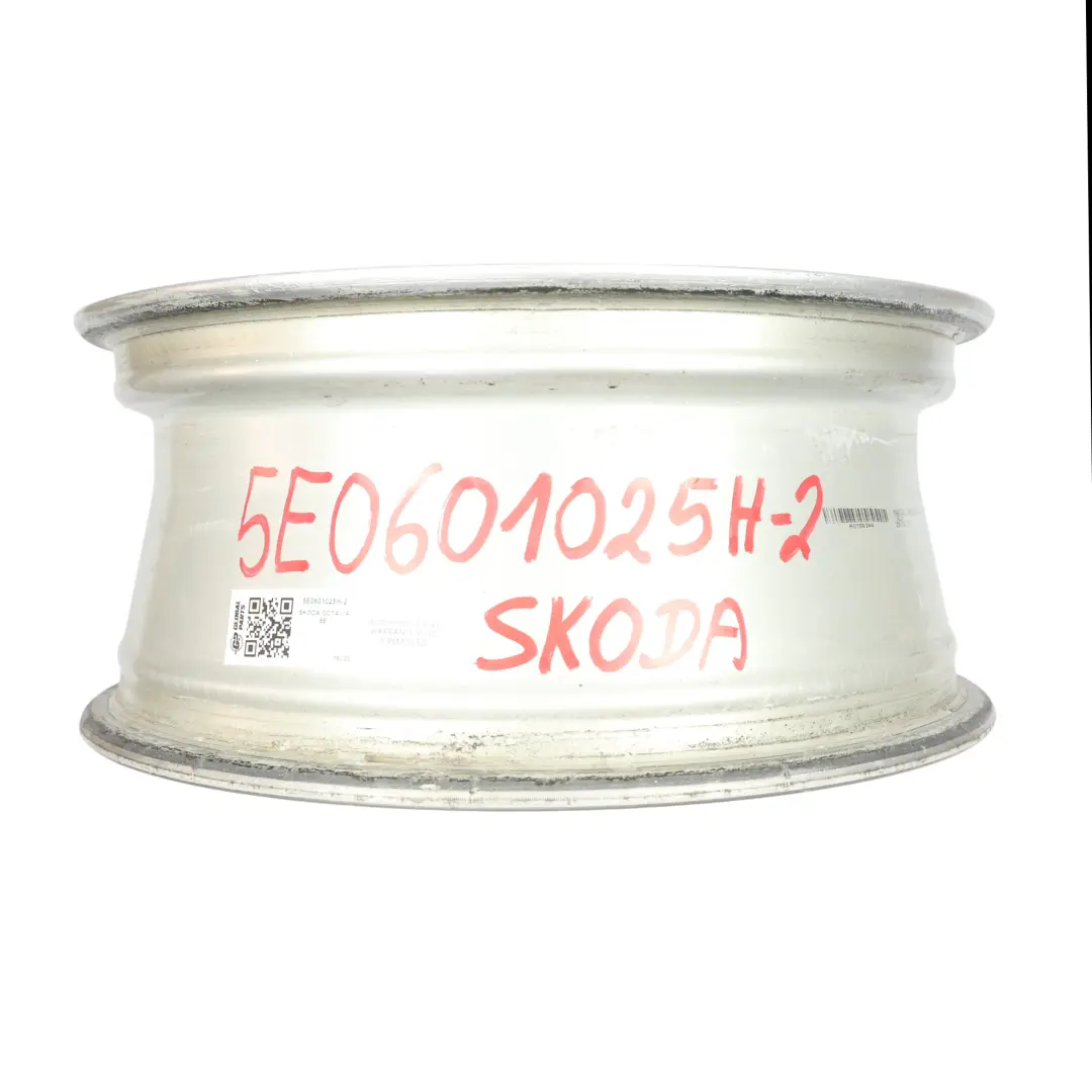 Skoda Octavia Mk3 5E Silberne Alufelge 6,5J 16" ET:46 Sternspeiche - SKU 5E0601025H-2 - Teilenummer 5E0601025H