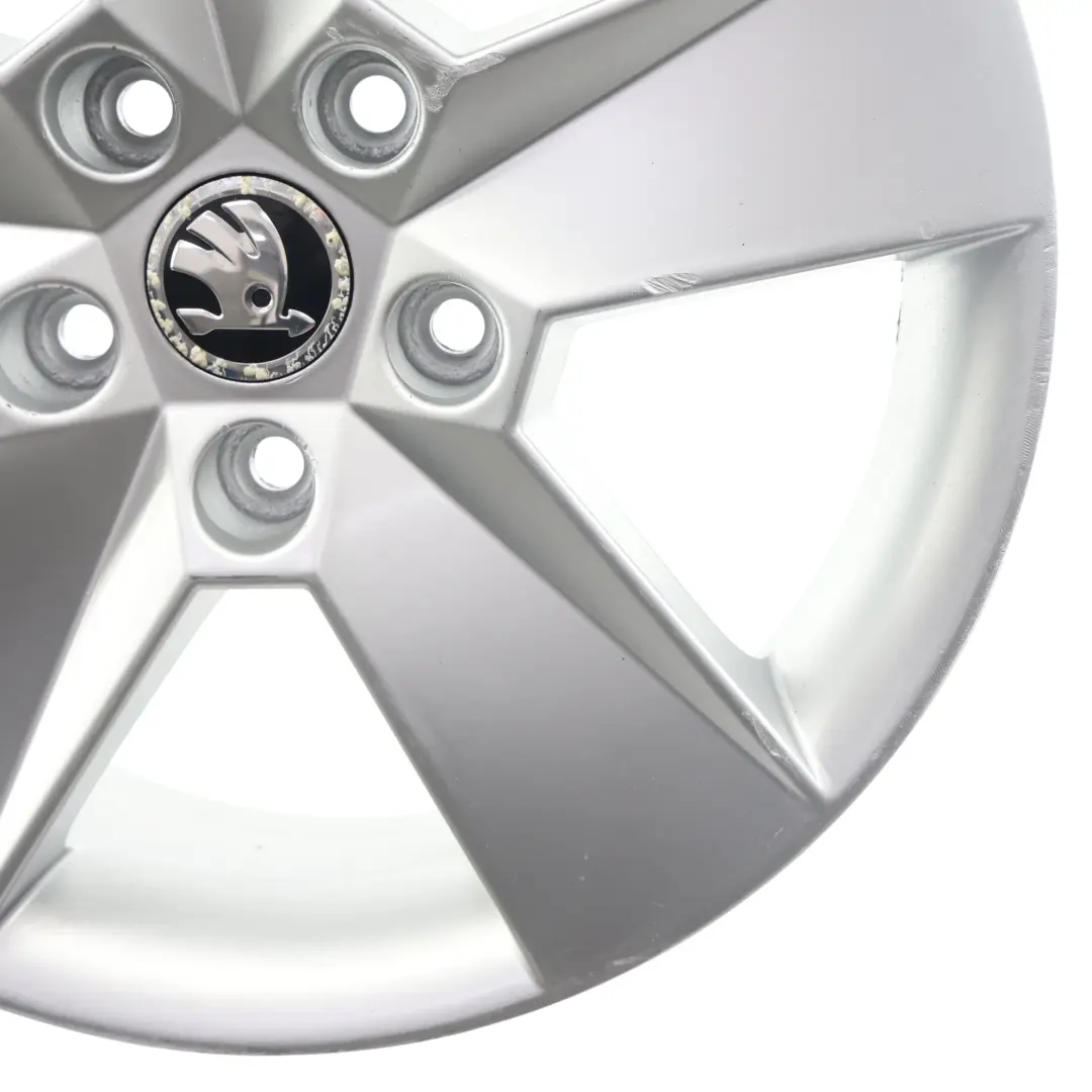 Skoda Octavia Mk3 5E Silver Alloy Wheel Rim 6,5J 16" ET:46 Star Spoke - SKU 5E0601025H-2 - Part number 5E0601025H