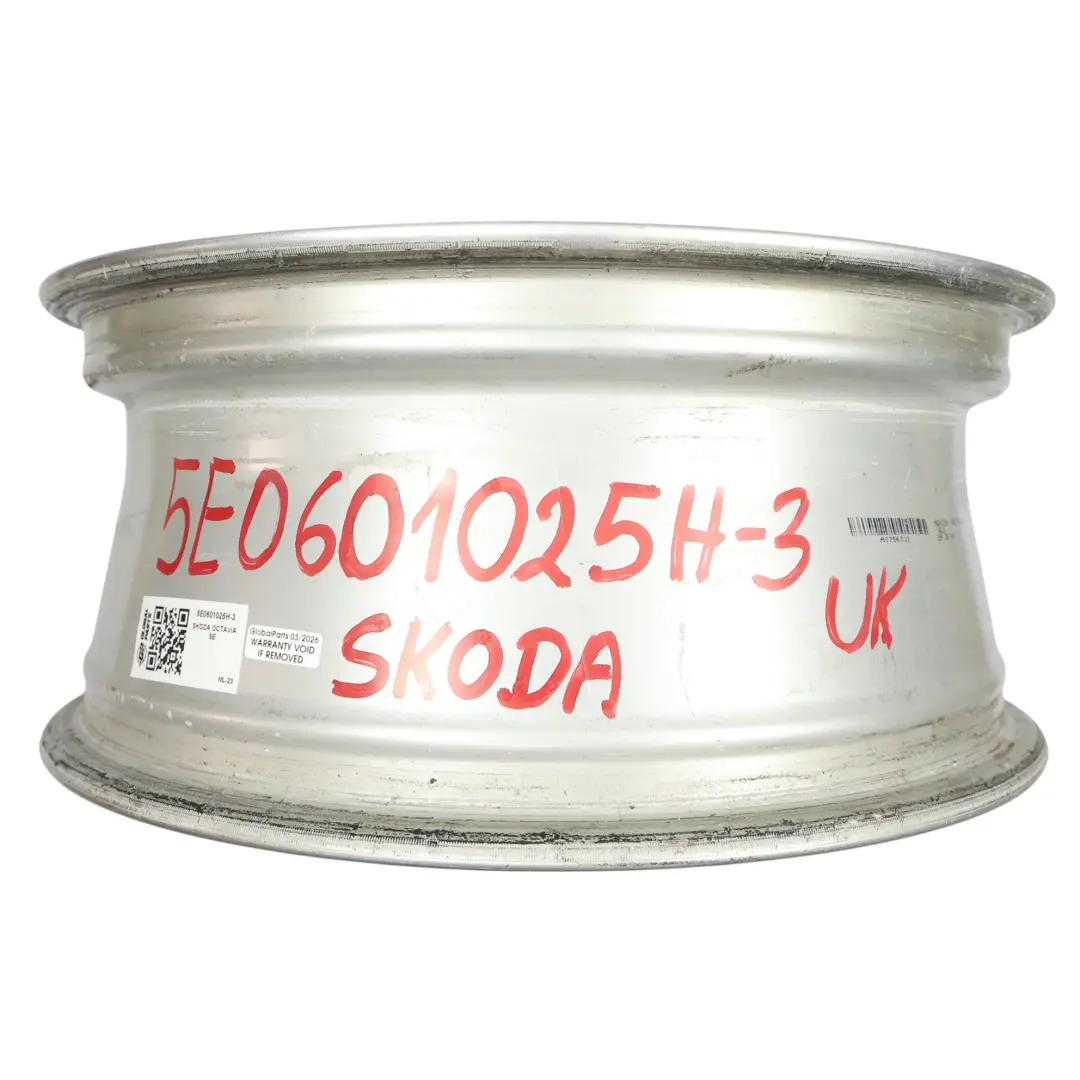 Skoda Octavia Mk3 5E Silver Alloy Wheel Rim 6.5J 16" ET46 Star Spoke - SKU 5E0601025H-3 - Part number 5E0601025H