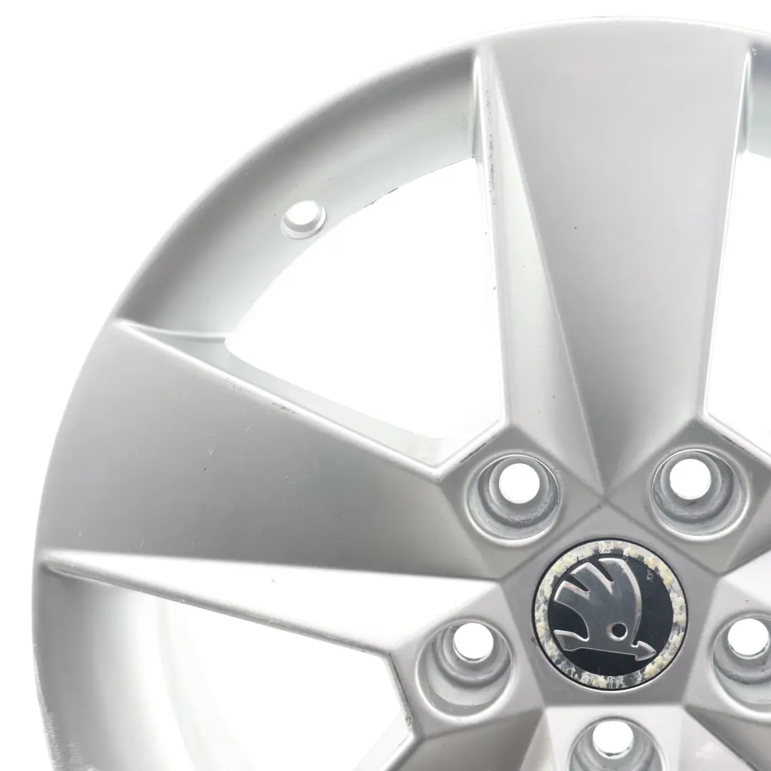 Skoda Octavia Mk3 5E Silver Alloy Wheel Rim 6.5J 16" ET46 Star Spoke - SKU 5E0601025H-3 - Part number 5E0601025H