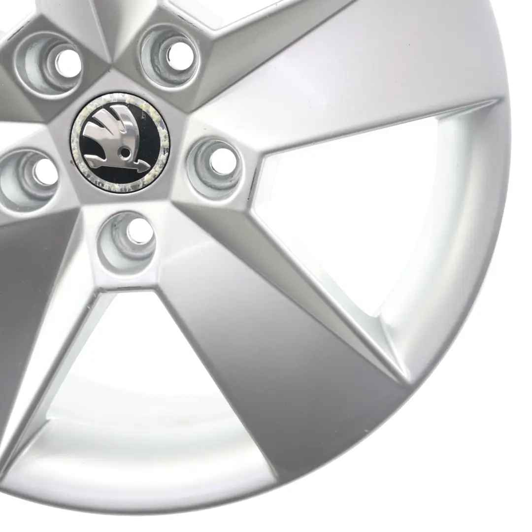 Skoda Octavia Mk3 5E Silver Alloy Wheel Rim 6.5J 16" ET46 Star Spoke - SKU 5E0601025H-3 - Part number 5E0601025H
