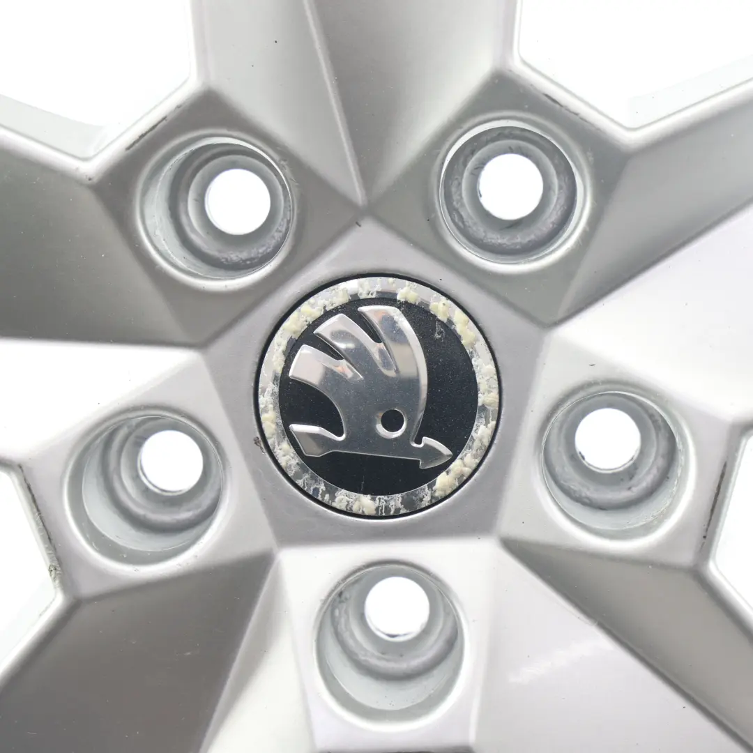 Skoda Octavia Mk3 5E Silver Alloy Wheel Rim 6.5J 16" ET46 Star Spoke - SKU 5E0601025H-3 - Part number 5E0601025H