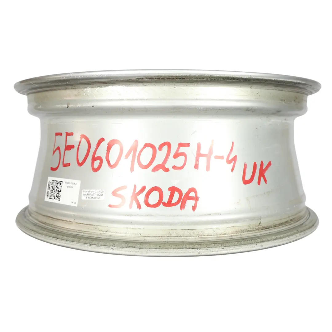 Skoda Octavia Mk3 5E Silver Alloy Wheel Rim 16" 6.5J ET46 Star Spoke - SKU 5E0601025H-4 - Part number 5E0601025H