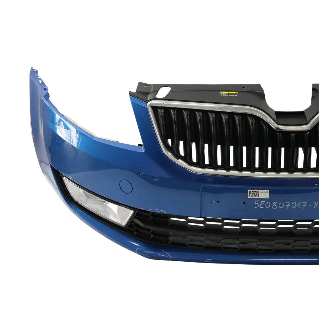 Skoda Octavia Mk3 Zderzak Przedni Race Blue Niebieski Metalik - F5W - SKU 5E0807217-RAB - Numer Części 5E0807217