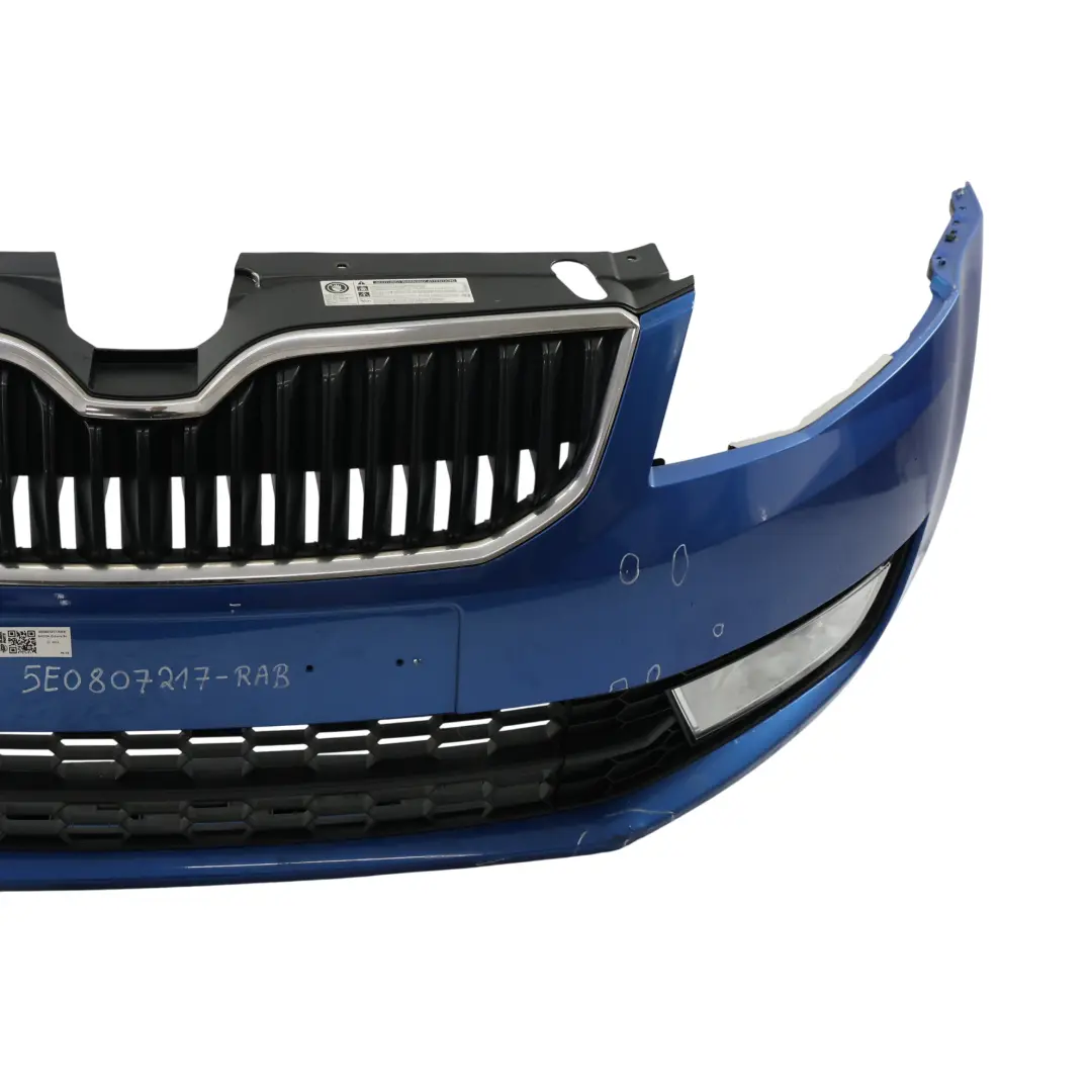 Mk3 Front Bumper Trim Panel Covering Race Blue Metallic - F5W to Skoda Octavia with Part number 5E0807217 Skoda Octavia Mk3 Front Bumper Trim Panel Covering Race Blue Metallic - F5W - SKU 5E0807217-RAB - Part number 5E0807217