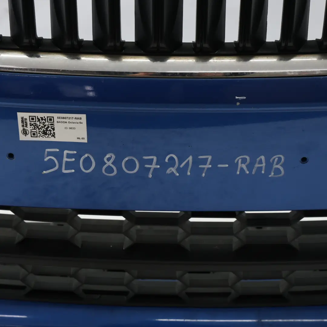 Mk3 Front Bumper Trim Panel Covering Race Blue Metallic - F5W to Skoda Octavia with Part number 5E0807217 Skoda Octavia Mk3 Front Bumper Trim Panel Covering Race Blue Metallic - F5W - SKU 5E0807217-RAB - Part number 5E0807217