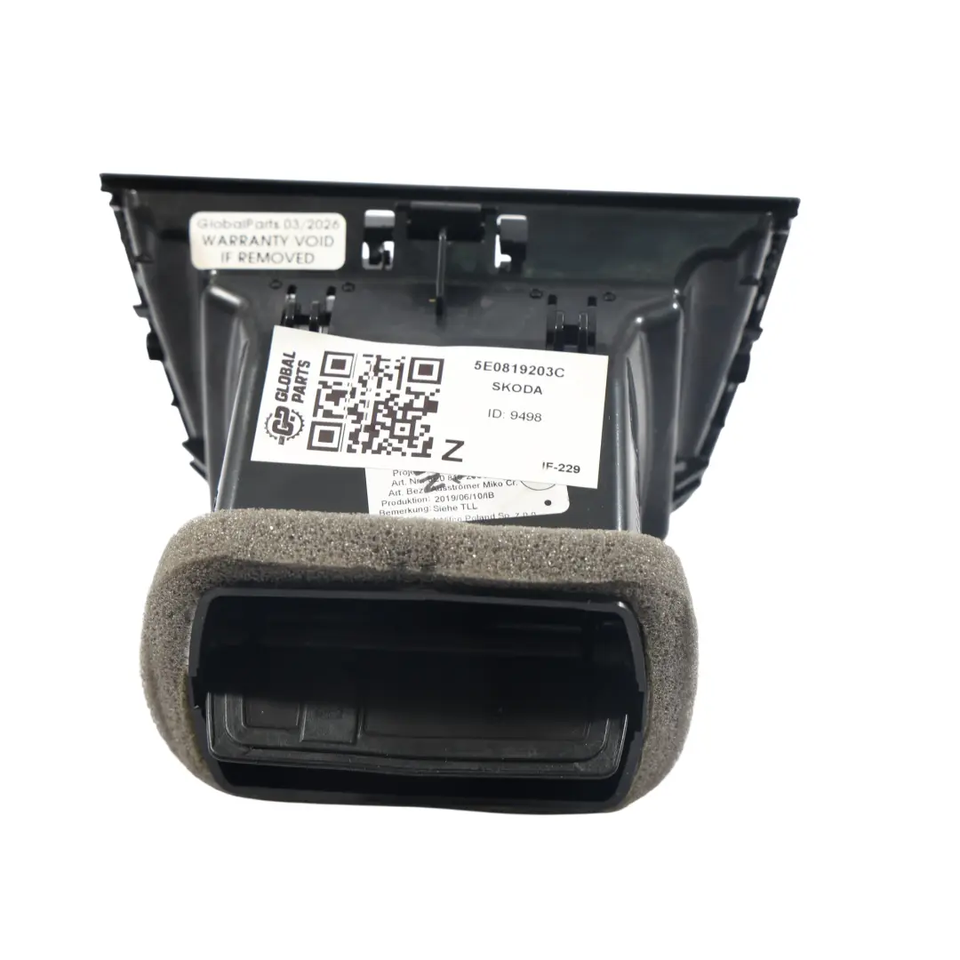 Skoda Octavia Mk3 5E Centre Console Rear Air Vent Trim - SKU 5E0819203C - Part number 5E0819203C