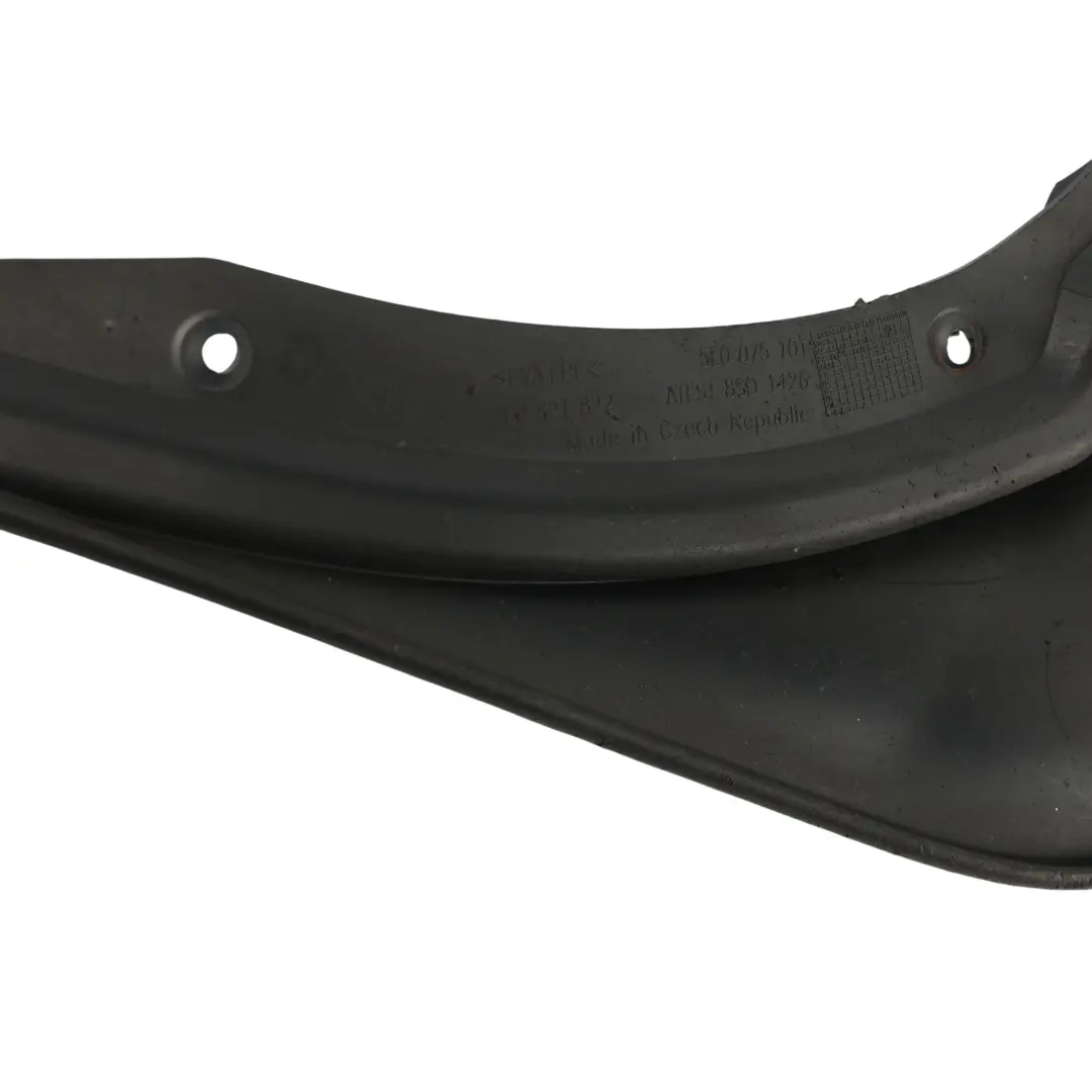 Skoda Octavia 5E Mud Flap Splash Guard Satin Black Rear Right O/S - SKU 5E0821822 - Part number 5E0821822