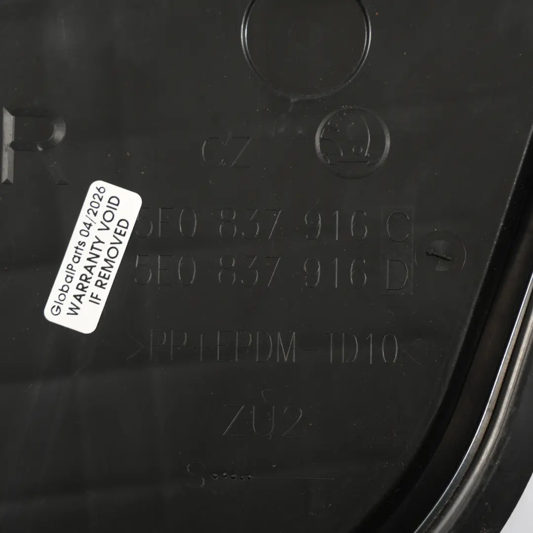 Skoda Octavia 5E Cubierta Panel Lateral Puerta Delantero Derecho - SKU 5E0837916C - Número de pieza 5E0837916C