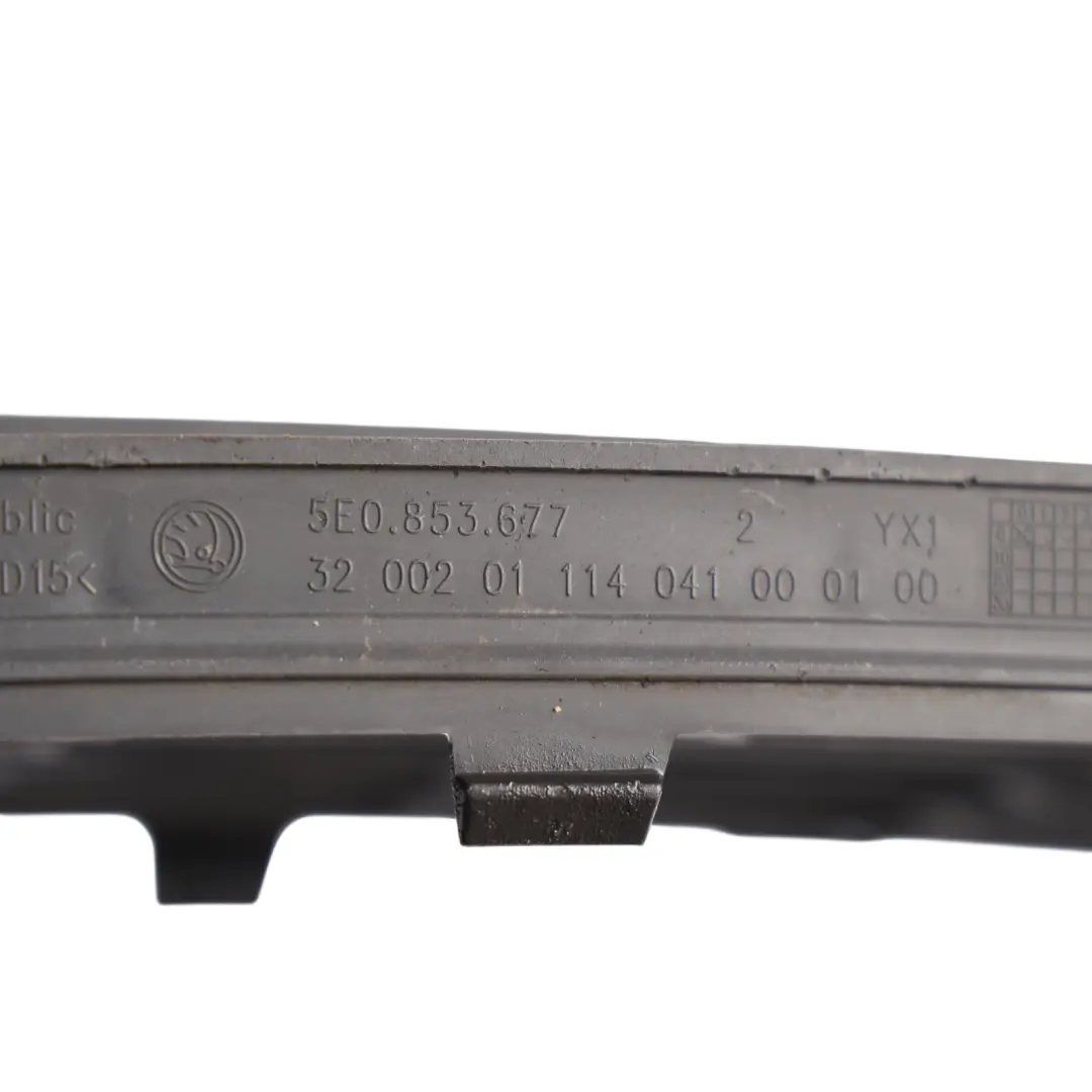 MK3 Front Bumper Lower Grille Centre Cover Black to Skoda Octavia 5E with Part number 5E0853677 Skoda Octavia 5E MK3 Front Bumper Lower Grille Centre Cover Black - SKU 5E0853677 - Part number 5E0853677