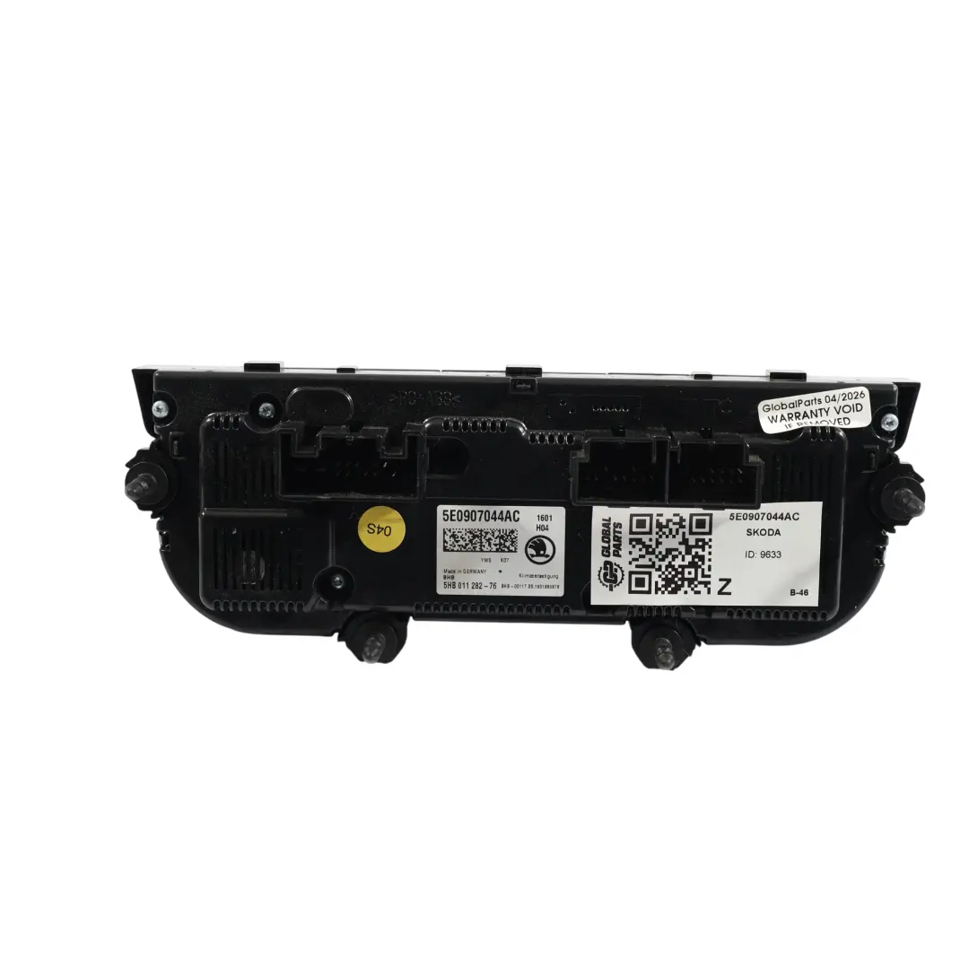 Panneau Commande Climatisation pour Skoda Octavia 5E à propos du numéro de pièce 5E0907044AC Skoda Octavia 5E Panneau Commande Climatisation - SKU 5E0907044AC - Numéro de pièce 5E0907044AC