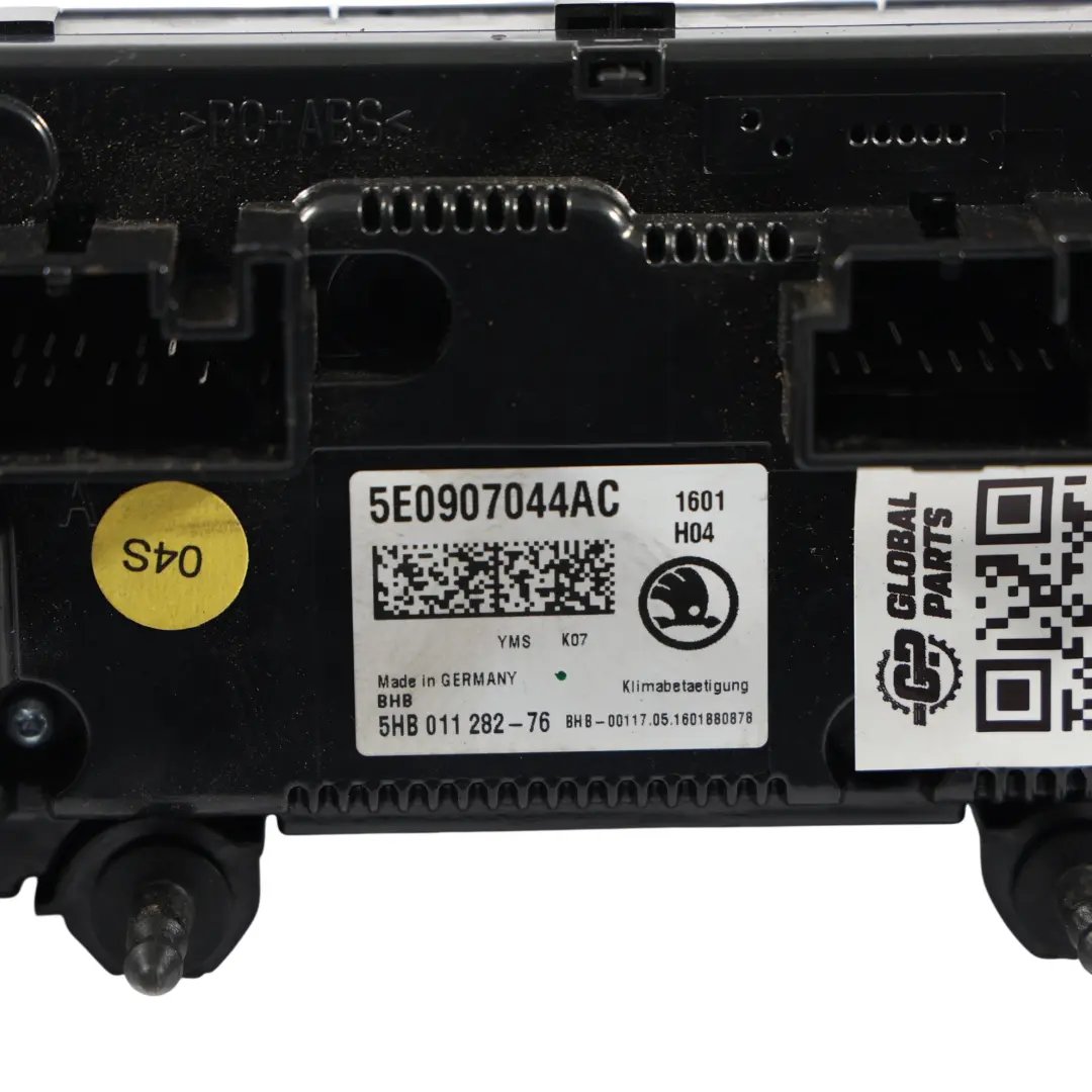 Skoda Octavia 5E Pannello Controllo Climatizzatore - SKU 5E0907044AC - Numero di parte 5E0907044AC