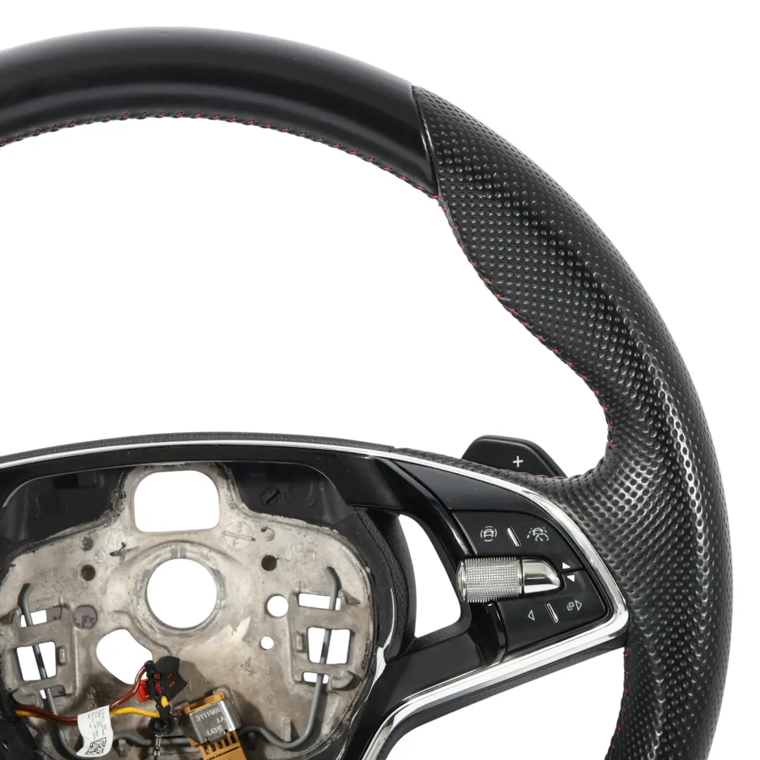 MK4 VRS Volante In Pelle Riscaldato A Fondo Piatto per Skoda Octavia con numero di parte 5E3419093CD Skoda Octavia MK4 VRS Volante In Pelle Riscaldato A Fondo Piatto - SKU 5E3419093CD - Numero di parte 5E3419093CD