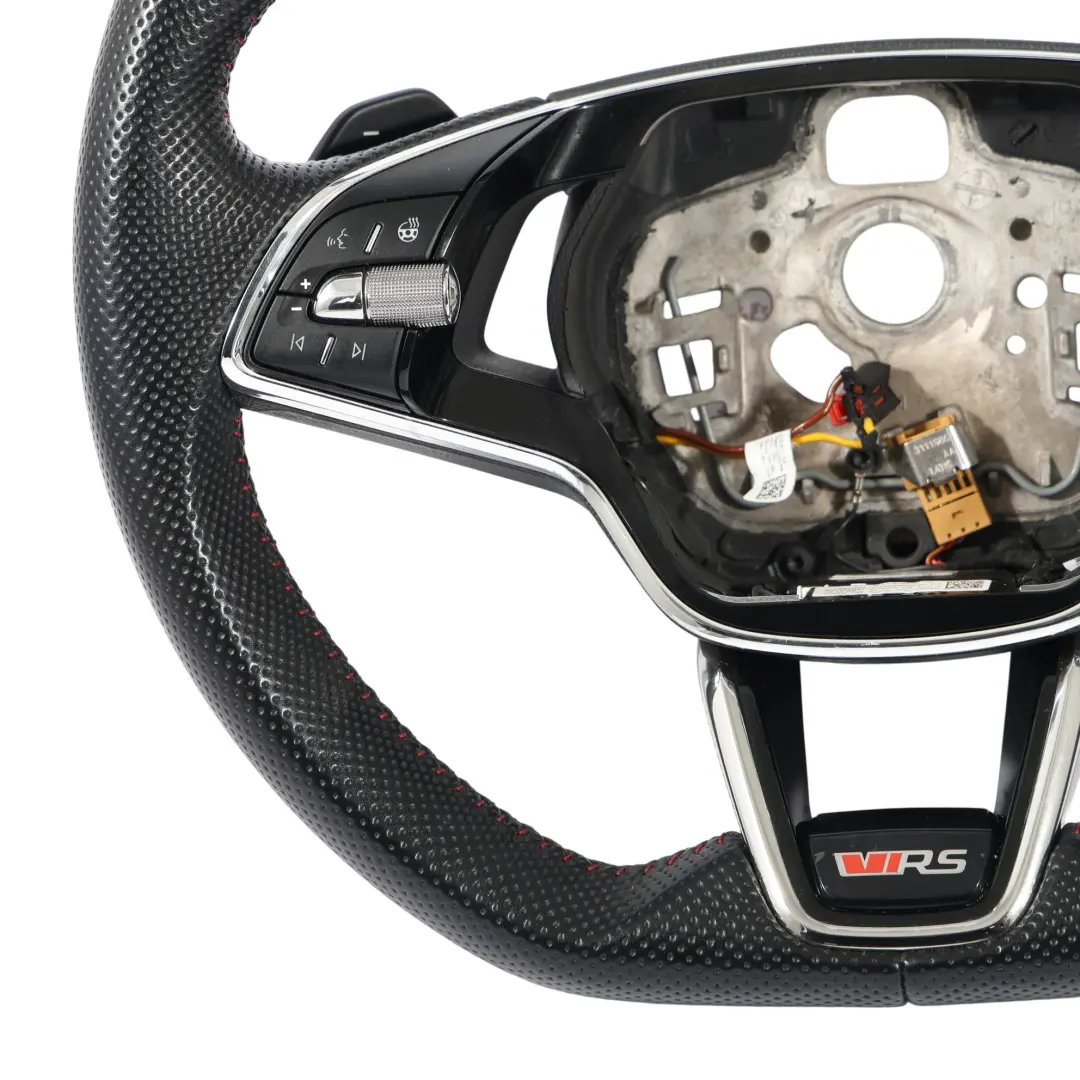 Skoda Octavia MK4 VRS Volant En Cuir Chauffant À Fond Plat - SKU 5E3419093CD - Numéro de pièce 5E3419093CD