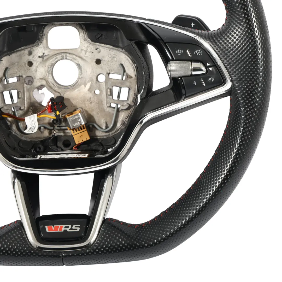 Skoda Octavia MK4 VRS Steering Wheel Leather Heated Flat Bottom - SKU 5E3419093CD - Part number 5E3419093CD