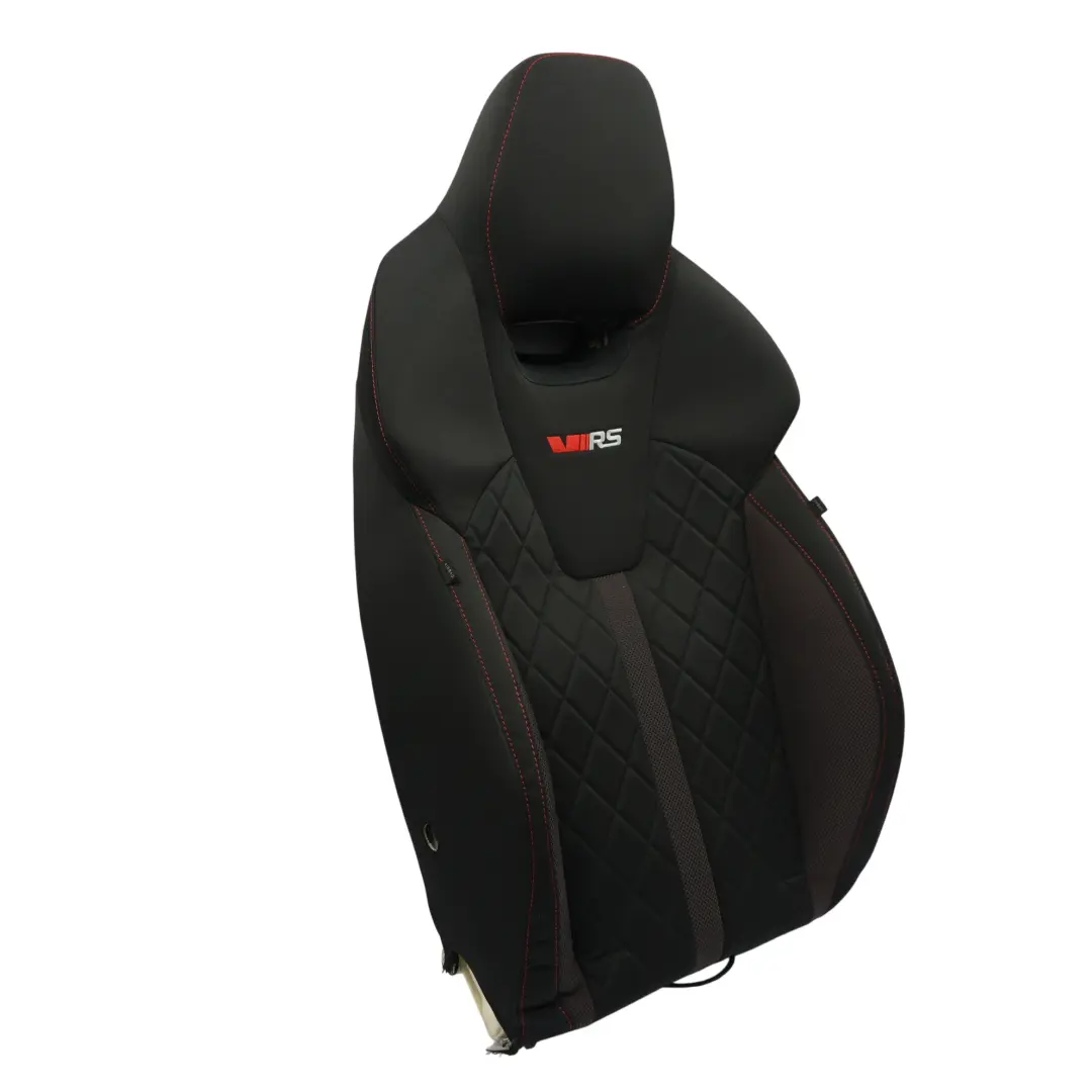 Skoda Octavia VRS Housse Dossier Avant Droit Chauffant Alcantara Noir Rouge - SKU 5E3881806LL - Numéro de pièce 5E3881806LL