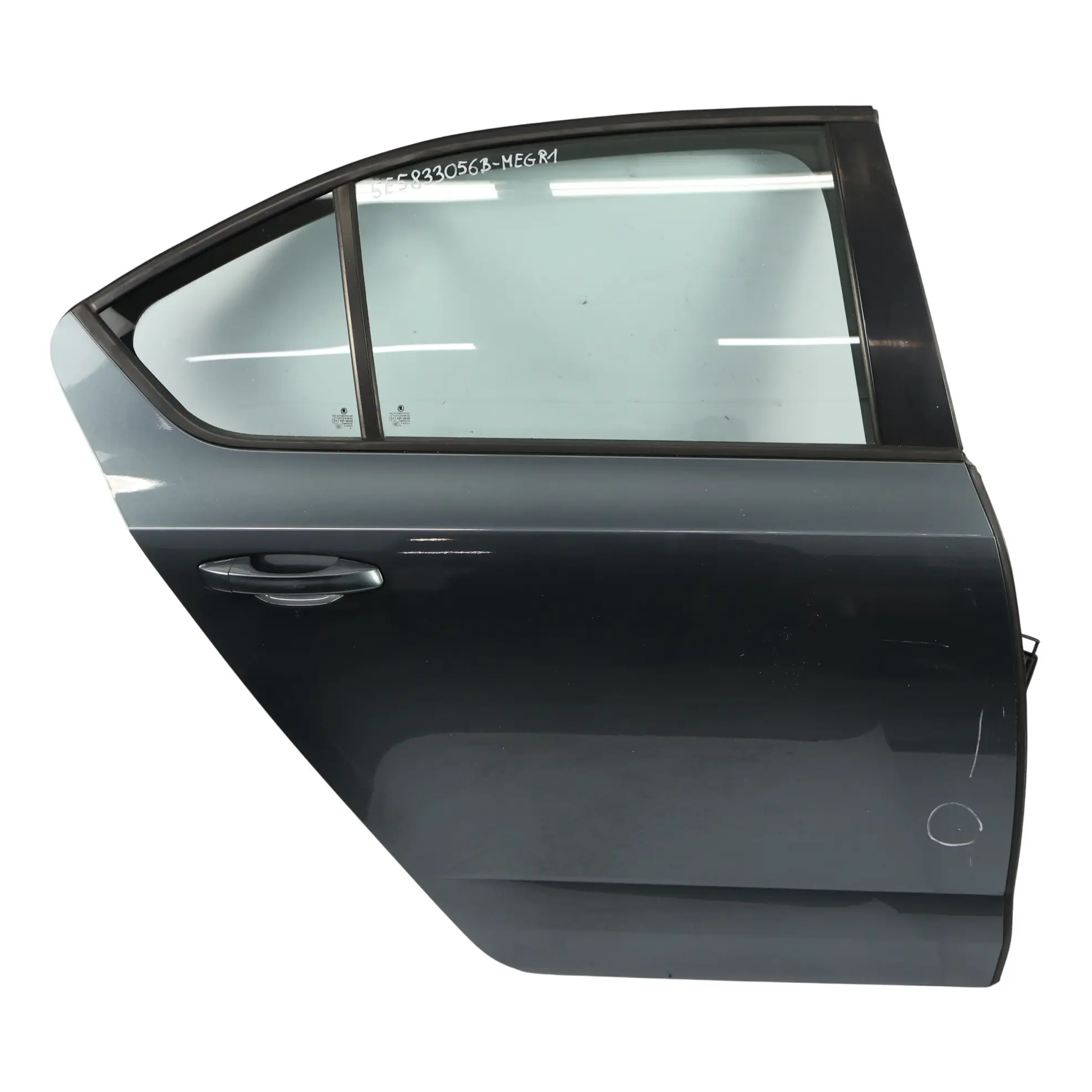 Skoda Octavia 5E Tür Hinten Rechts Abdeckung Blech Grau F7Y 5E5833056B