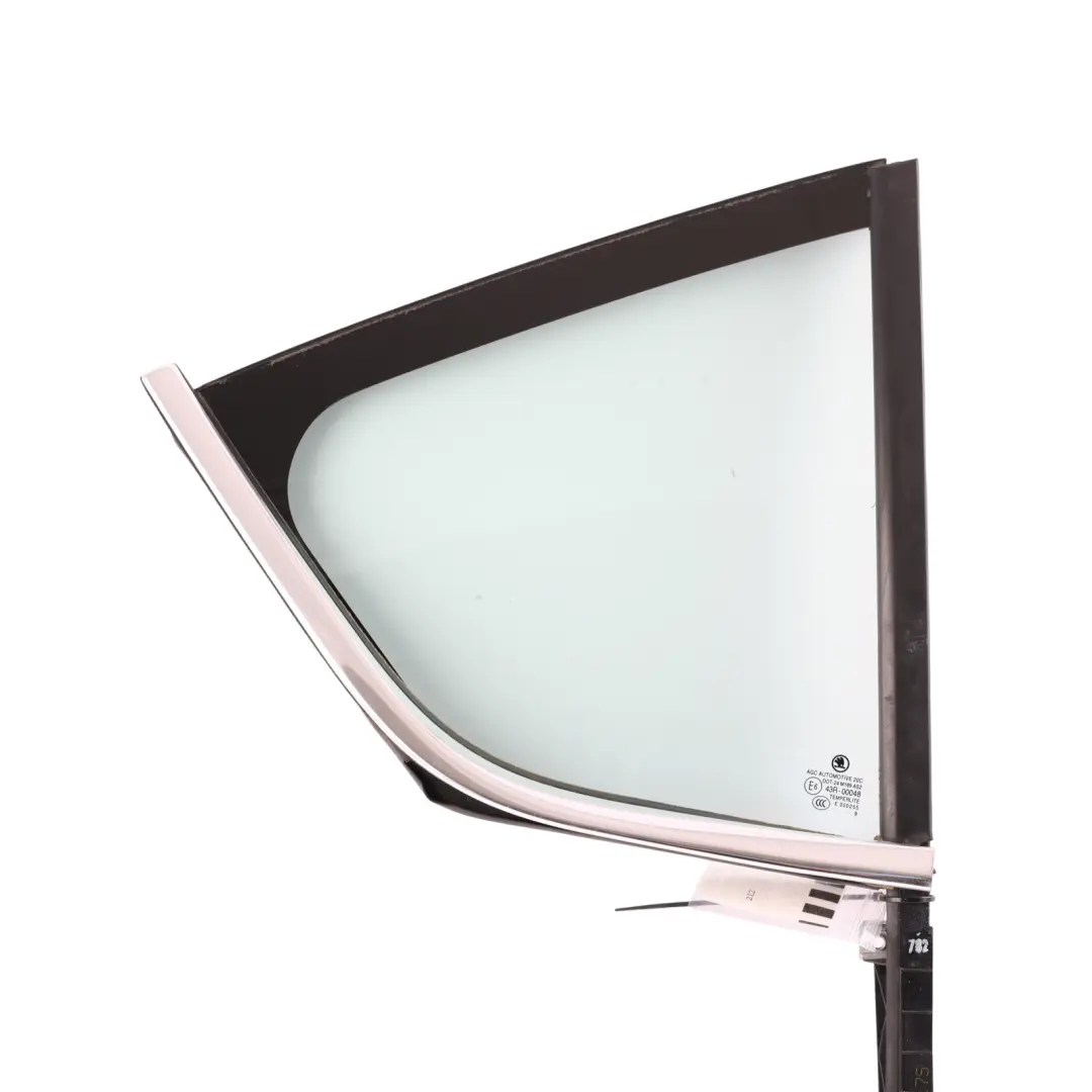 Mk3 Saloon Rear Door Quarter Window Glass Right O/S AS2 to Skoda Octavia with Part number 5E5845214T Skoda Octavia Mk3 Saloon Rear Door Quarter Window Glass Right O/S AS2 - SKU 5E5845214T - Part number 5E5845214T