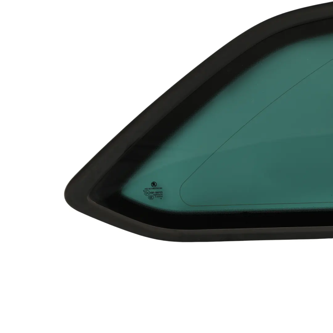 Mk3 5E Quarter Window Glass Rear Right O/S to Skoda Octavia with Part number 5E9845298H Skoda Octavia Mk3 5E Quarter Window Glass Rear Right O/S - SKU 5E9845298H - Part number 5E9845298H