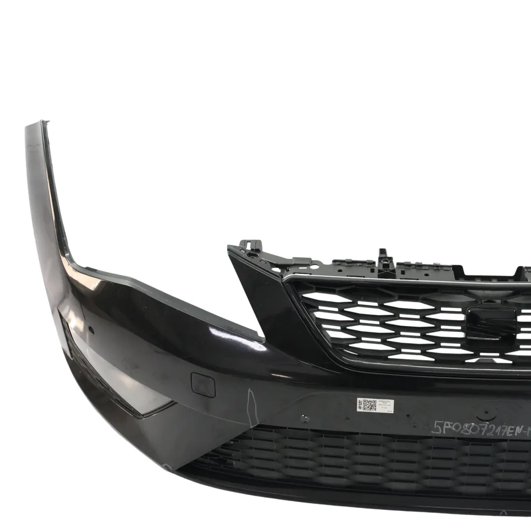Seat Leon Mk3 FR Front Bumper Trim Panel Cover Mythical Black Metallic - Y9T - SKU 5F0807217EN-MYB - Part number 5F0807217EN