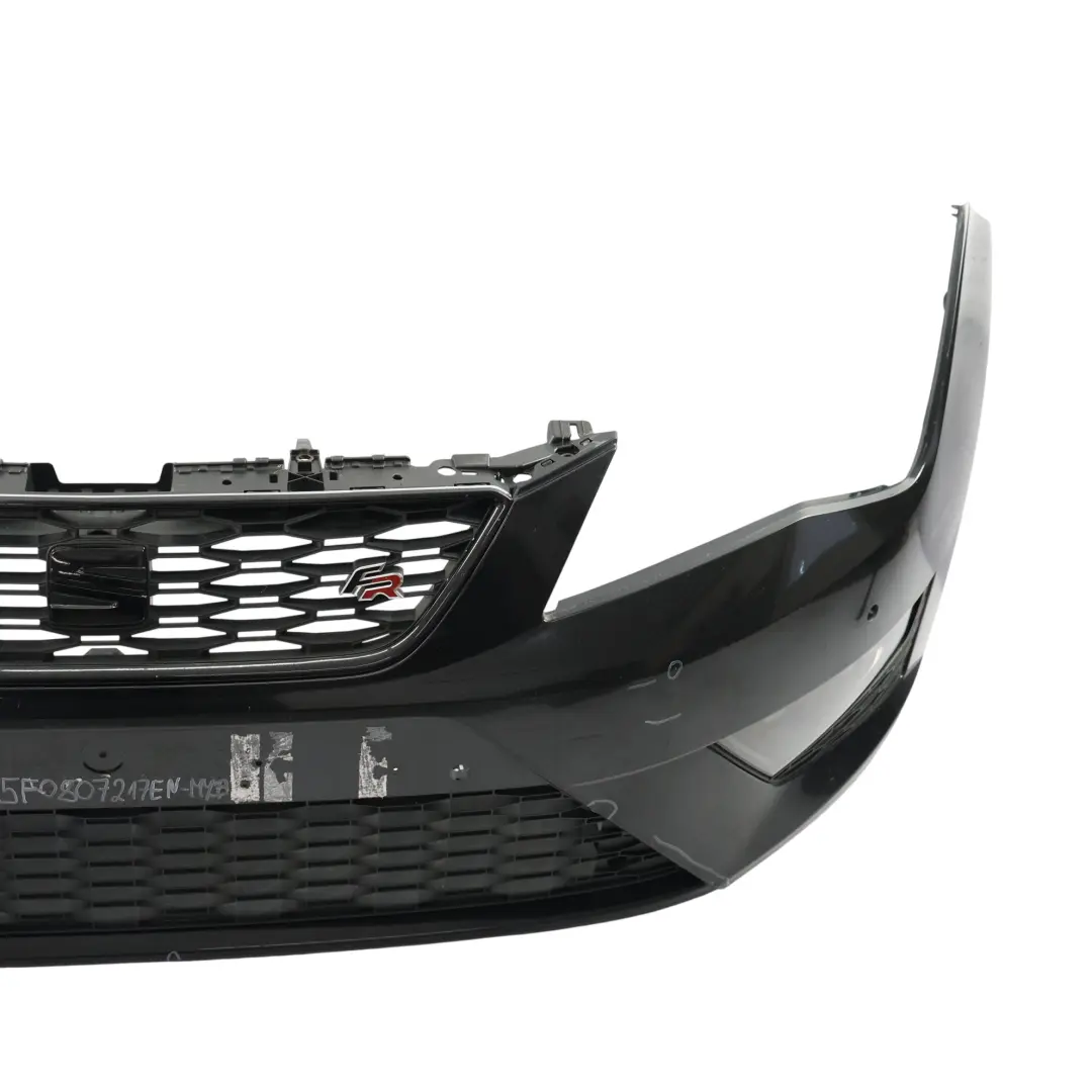 Mk3 FR Front Bumper Trim Panel Cover Mythical Black Metallic - Y9T to Seat Leon with Part number 5F0807217EN Seat Leon Mk3 FR Front Bumper Trim Panel Cover Mythical Black Metallic - Y9T - SKU 5F0807217EN-MYB - Part number 5F0807217EN