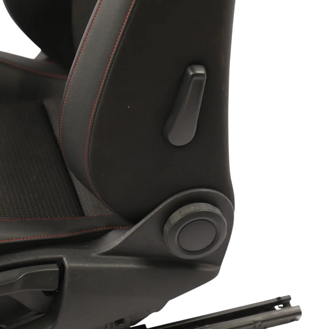 Seat Leon Mk3 Comfort Seat Front Left N/S Leather Cloth Black Red Stitching - SKU 5F0881805CT - Part number 5F0881805CT