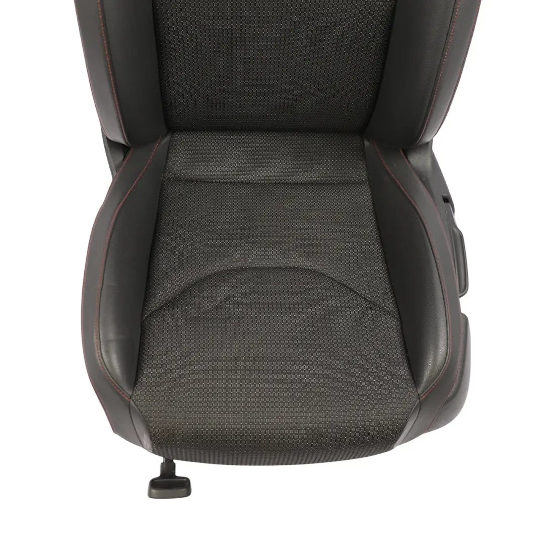 Seat Leon Mk3 Comfort Seat Front Left N/S Leather Cloth Black Red Stitching - SKU 5F0881805CT - Part number 5F0881805CT
