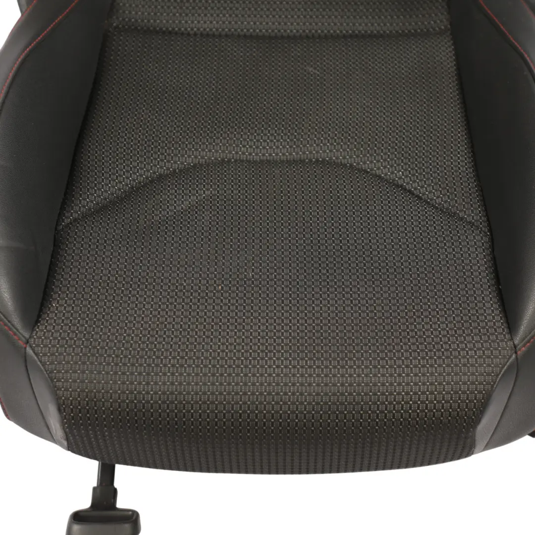 Seat Leon Mk3 Comfort Seat Front Left N/S Leather Cloth Black Red Stitching - SKU 5F0881805CT - Part number 5F0881805CT