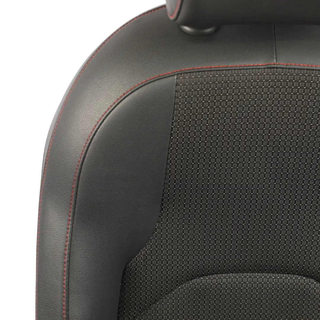 Seat Leon Mk3 Comfort Seat Front Left N/S Leather Cloth Black Red Stitching - SKU 5F0881805CT - Part number 5F0881805CT