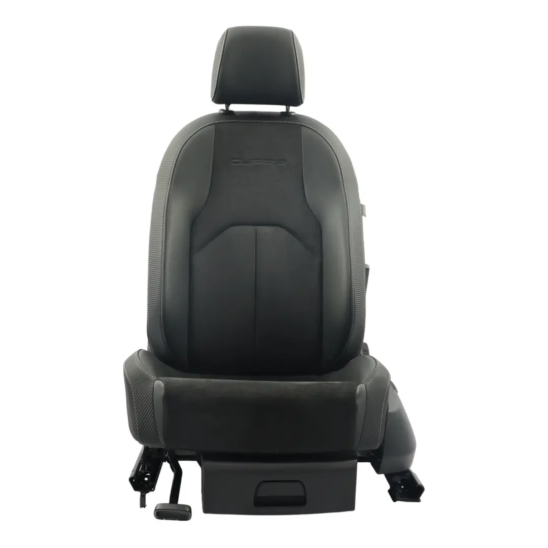 Mk3 5F Cupra Comfort Front Seat Alcantara Leather Black Grey Left N/S to Seat Leon with Part number 5F0881805GD Seat Leon Mk3 5F Cupra Comfort Front Seat Alcantara Leather Black Grey Left N/S - SKU 5F0881805GD - Part number 5F0881805GD