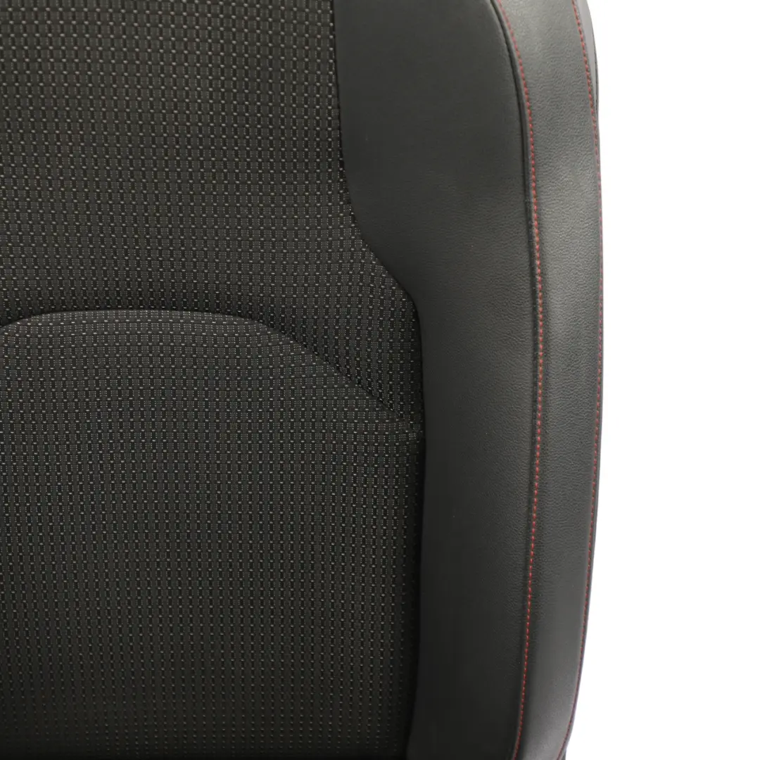 Mk3 Comfort Seat Front Right O/S Leather Cloth Black Red Stitching to Seat Leon with Part number 5F0881806CT Seat Leon Mk3 Comfort Seat Front Right O/S Leather Cloth Black Red Stitching - SKU 5F0881806CT - Part number 5F0881806CT