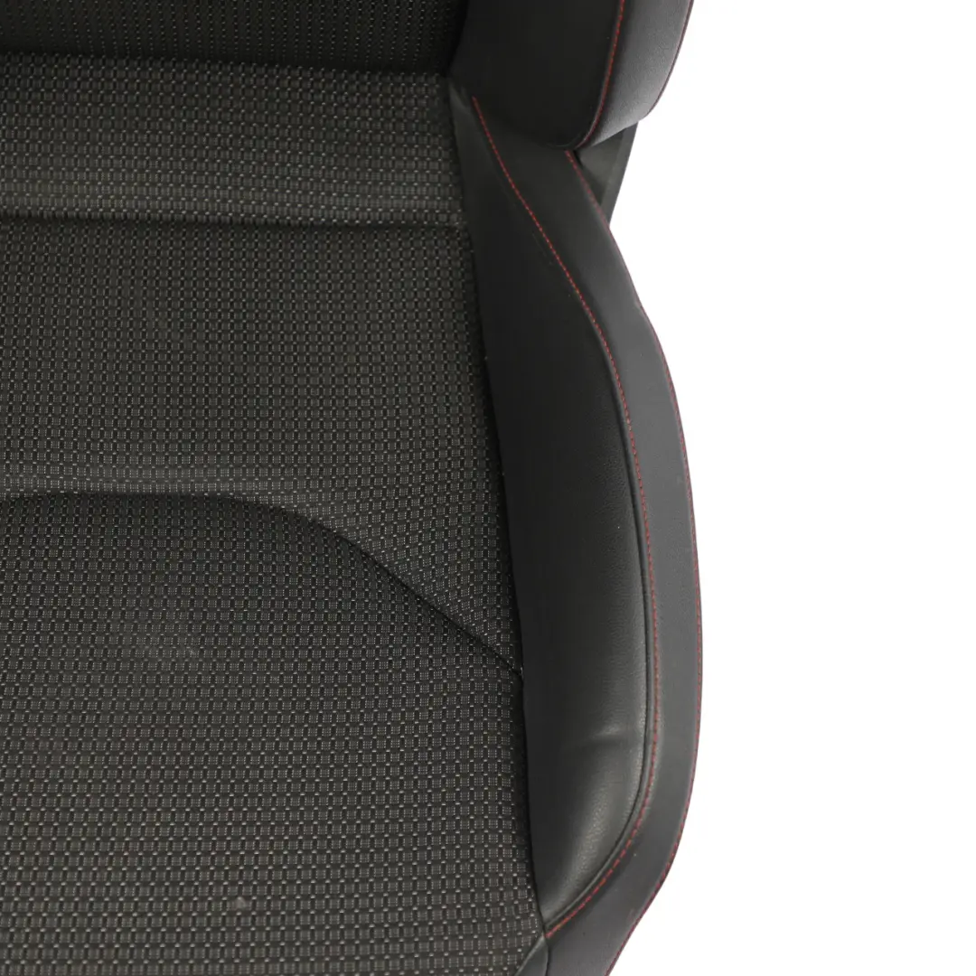 Seat Leon Mk3 Comfort Seat Front Right O/S Leather Cloth Black Red Stitching - SKU 5F0881806CT - Part number 5F0881806CT