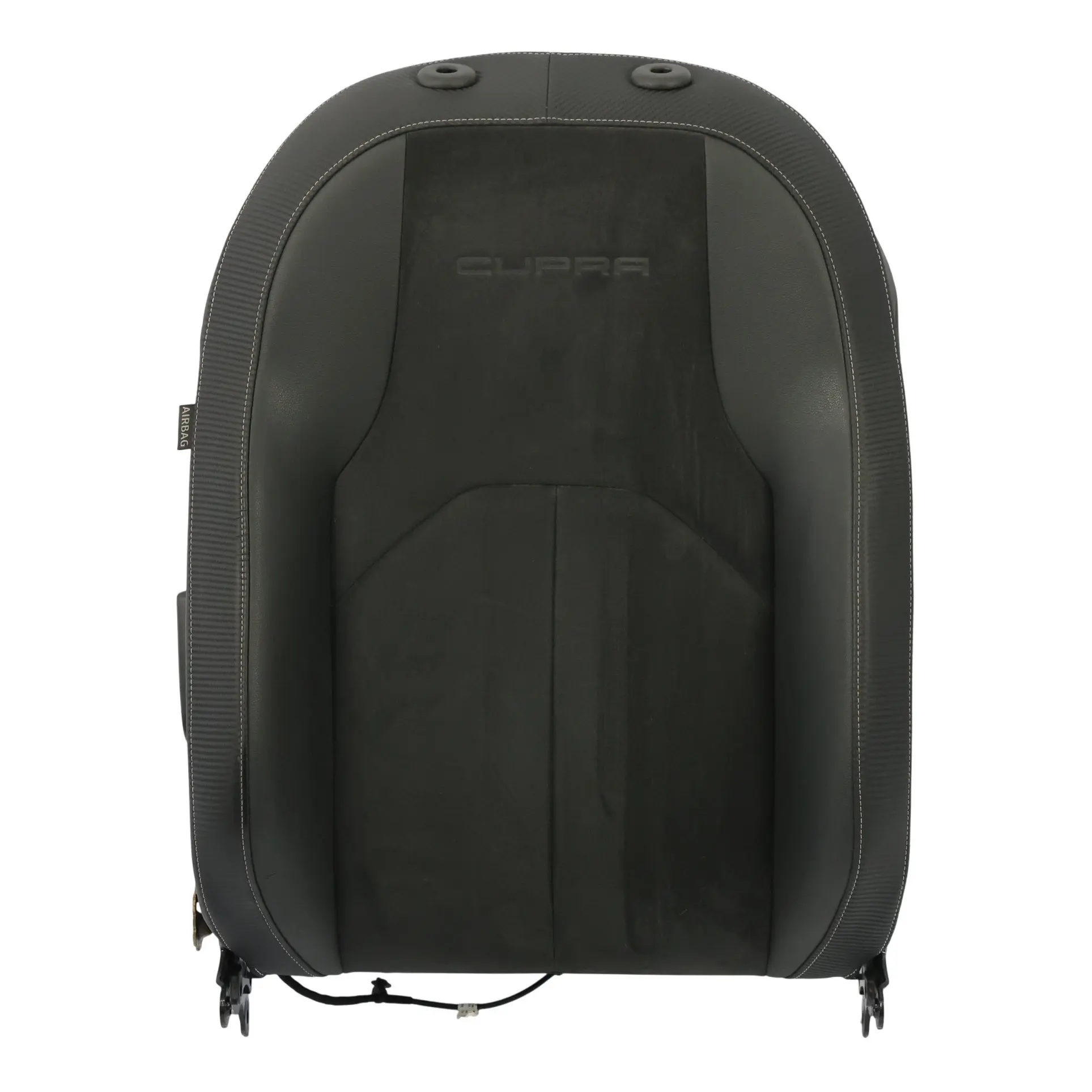 Seat Leon Mk3 Cupra Front Seat Backrest Alcantara Leather Black Grey Right O/S