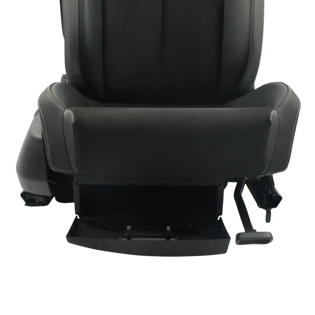 Mk3 5F Cupra Comfort Front Seat Alcantara Leather Black Grey Right O/S to Seat Leon with Part number 5F0881806GD Seat Leon Mk3 5F Cupra Comfort Front Seat Alcantara Leather Black Grey Right O/S - SKU 5F0881806GD - Part number 5F0881806GD