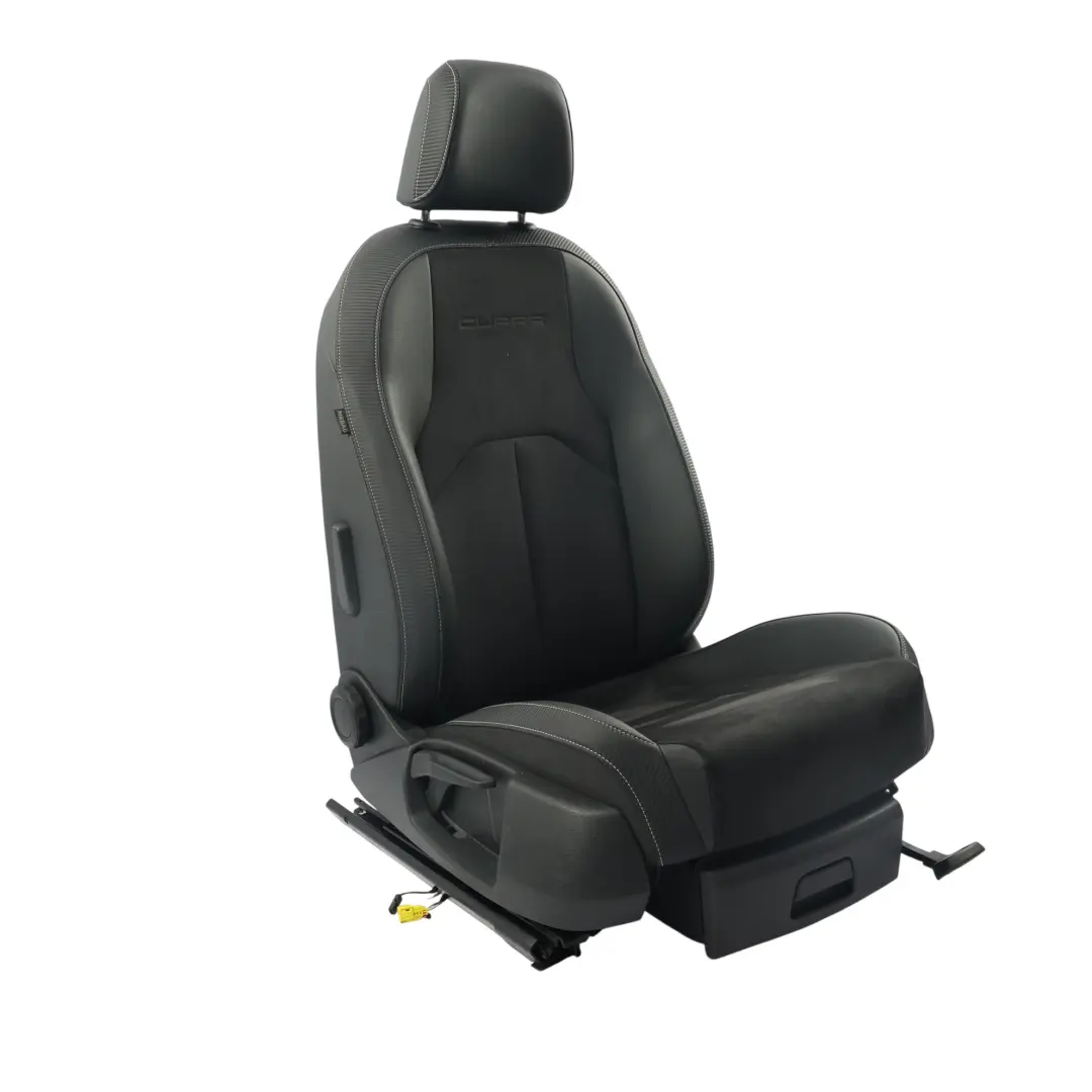 Mk3 5F Cupra Fotel Przedni Prawy Comfort Alcantara Czarno Szary do Seat Leon o numerze 5F0881806GD Seat Leon Mk3 5F Cupra Fotel Przedni Prawy Comfort Alcantara Czarno Szary - SKU 5F0881806GD - Numer Części 5F0881806GD