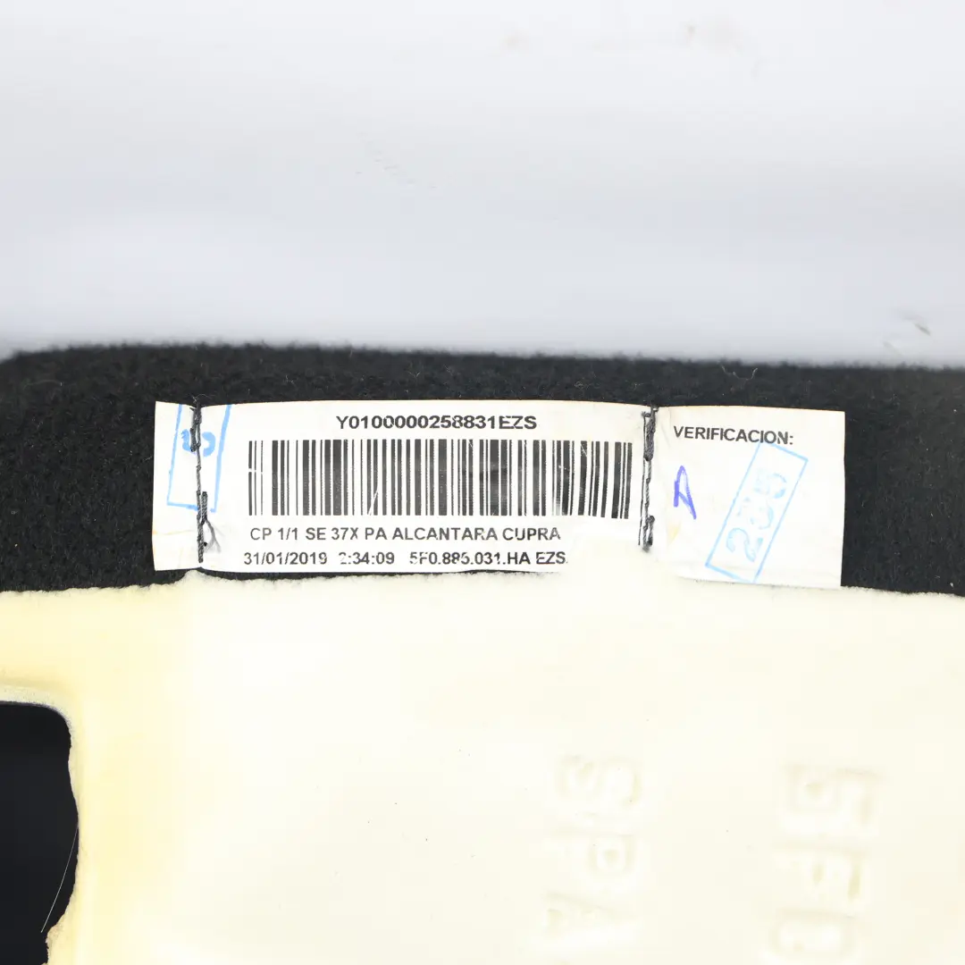 MK3 5F Cupra Asiento Trasero Banco Tapizado Negro Antracita Alcantara para Seat Leon con número de pieza 5F0885031HA Seat Leon MK3 5F Cupra Asiento Trasero Banco Tapizado Negro Antracita Alcantara - SKU 5F0885031HA - Número de pieza 5F0885031HA