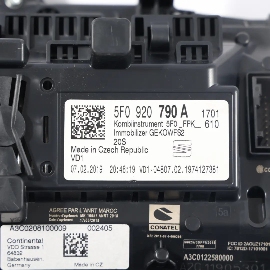Seat Leon Cupra 5F Strumento Combinato Tachimetro Virtuale Automatico - SKU 5F0920790A - Numero di parte 5F0920790A