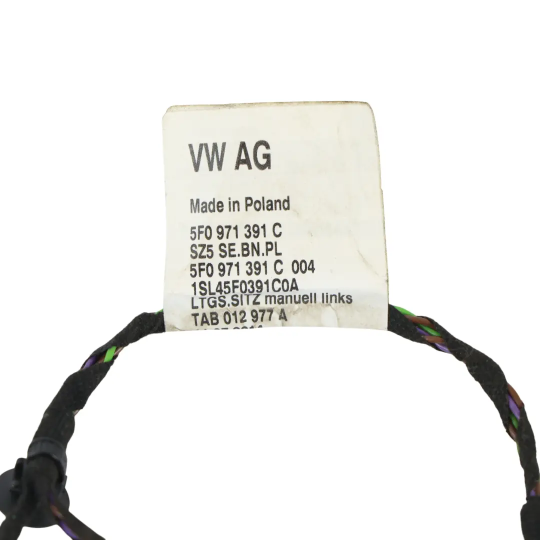 Seat Leon Cupra Mk3 Front Seat Wiring Loom Harness Cable Left N/S - SKU RHD-5F0971391C - Part number 5F0971391C