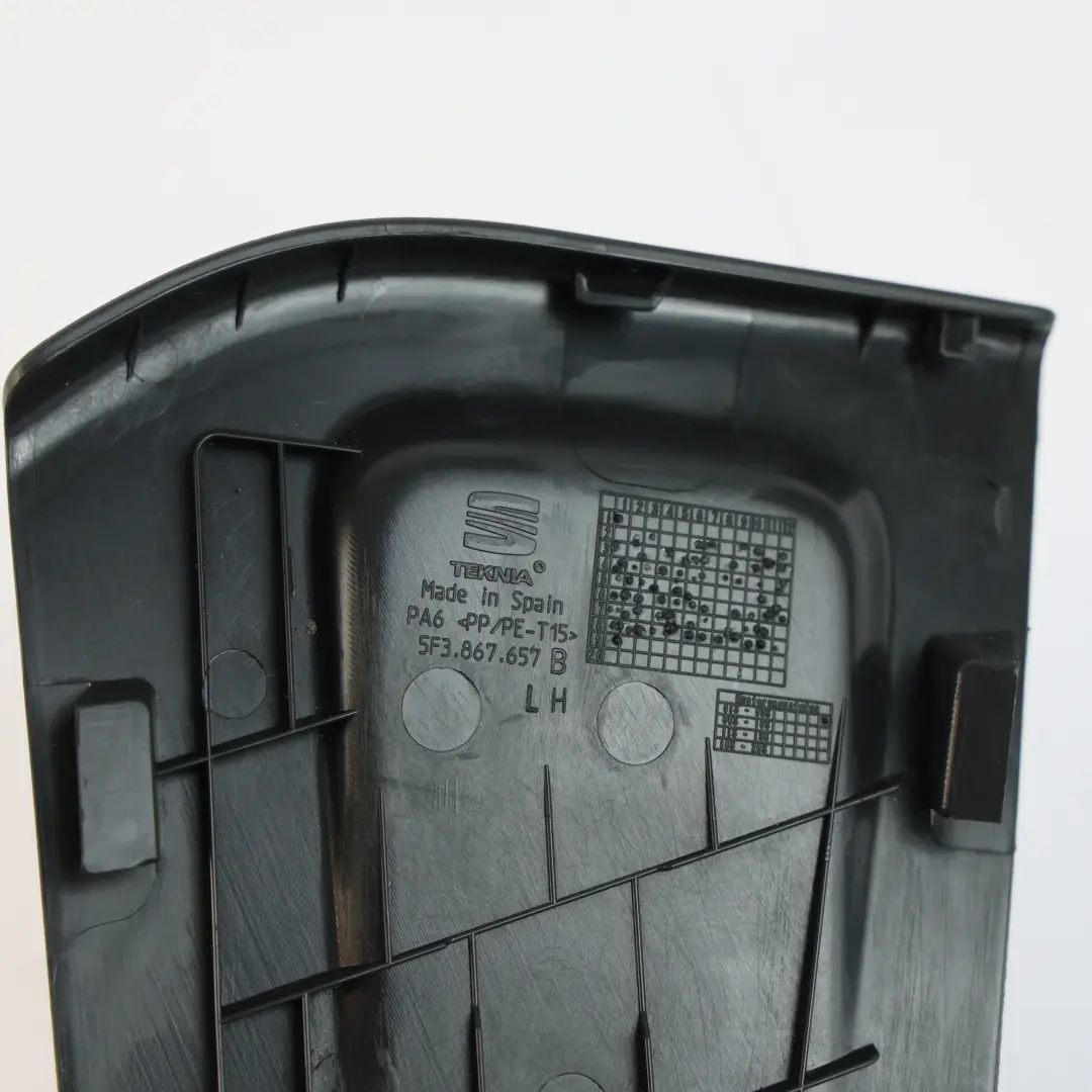 5F Mk3 Tailgate Trim Cover Panel Black Rear Left N/S to Seat Leon with Part number 5F3867657B Seat Leon 5F Mk3 Tailgate Trim Cover Panel Black Rear Left N/S - SKU 5F3867657B - Part number 5F3867657B