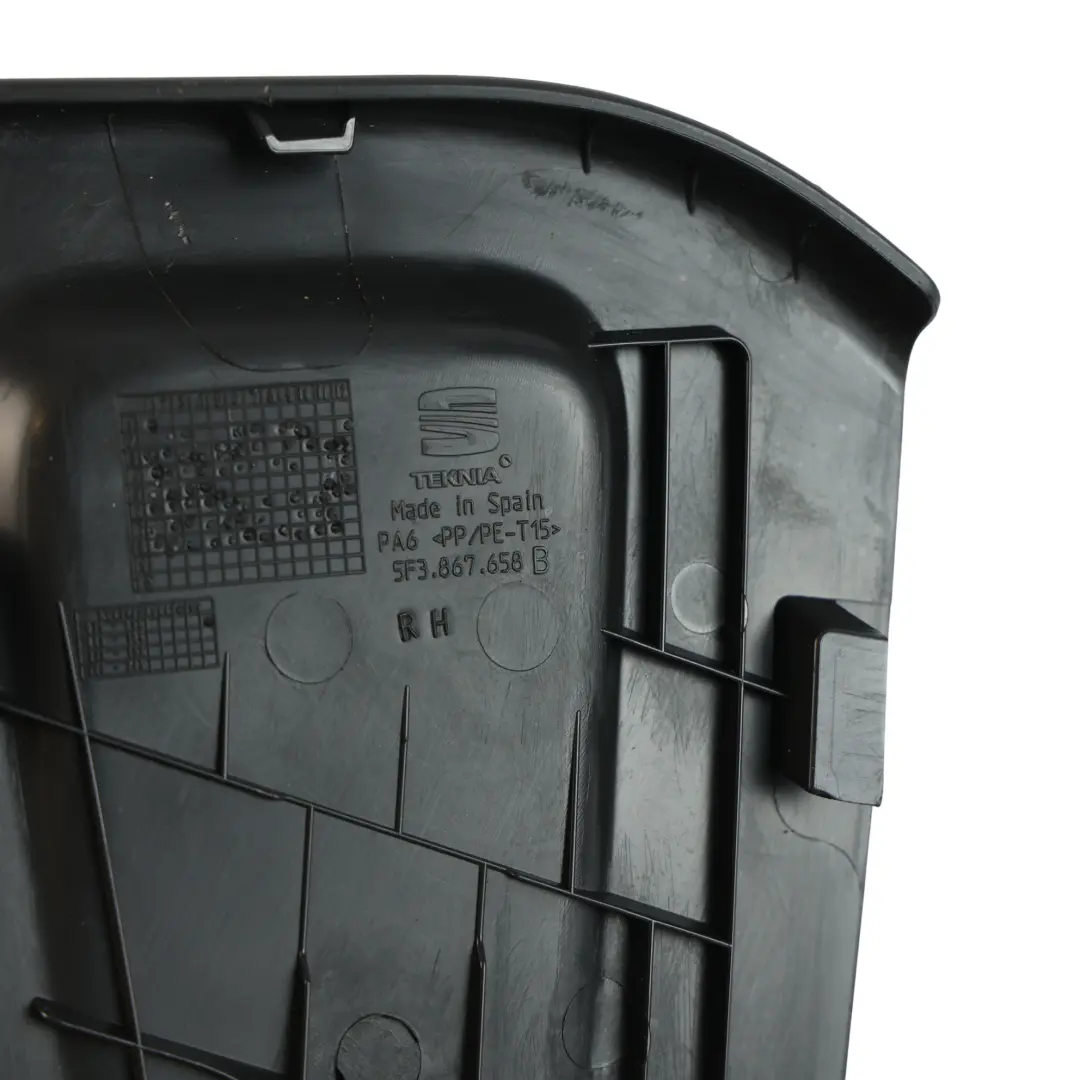 5F Mk3 Tailgate Trim Cover Panel Black Rear Right O/S to Seat Leon with Part number 5F3867658B Seat Leon 5F Mk3 Tailgate Trim Cover Panel Black Rear Right O/S - SKU 5F3867658B - Part number 5F3867658B