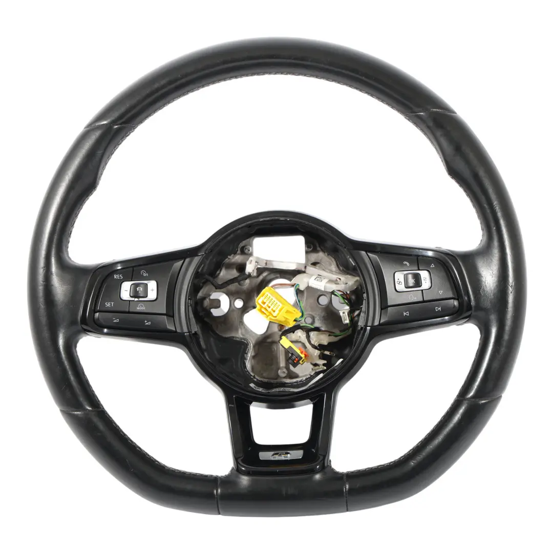 Volkswagen Golf R Mk7 Steering Wheel Black Leather Multifunction - SKU 5G0419091CJ - Part number 5G0419091CJ