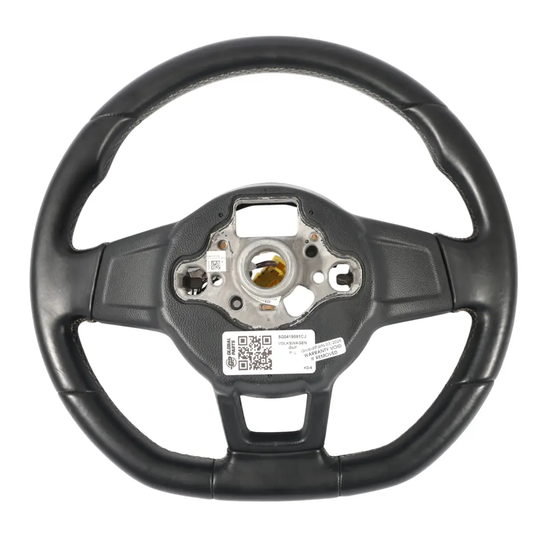 Lenkrad Schwarz Leder Multifunktion für Volkswagen Golf R Mk7 mit Teilenummer 5G0419091CJ Volkswagen Golf R Mk7 Lenkrad Schwarz Leder Multifunktion - SKU 5G0419091CJ - Teilenummer 5G0419091CJ
