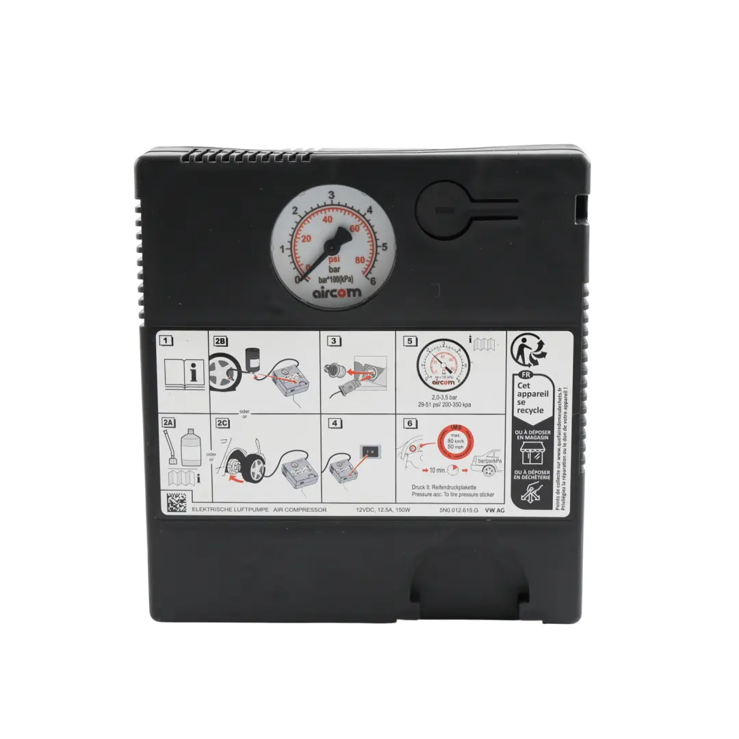 Volkswagen Golf Mk8 Pump Compressor Sealant Foam Towing Eye Set - SKU 5G0601705-1 - Part number 5G0601705