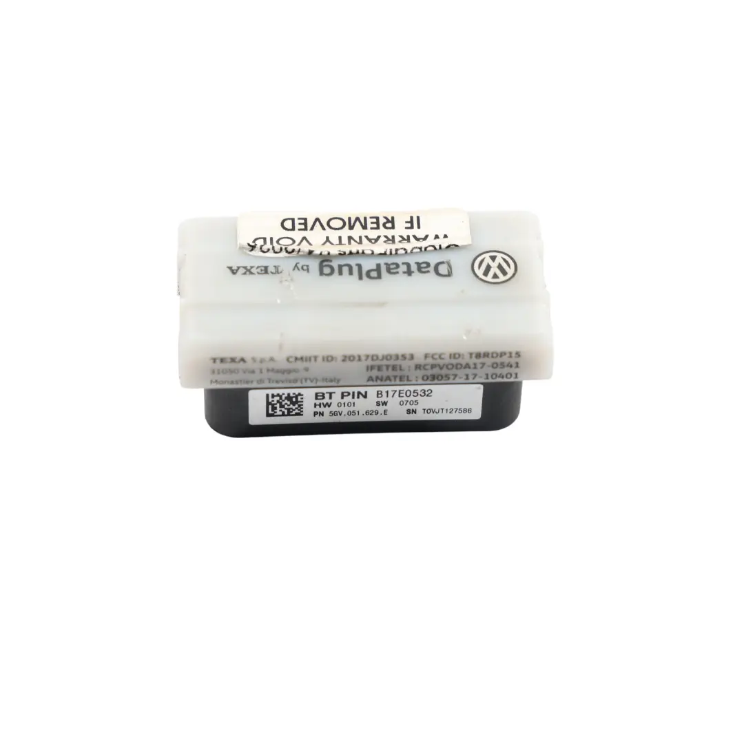 Volkswagen Smart DataPlug Bluetooth OBD Smartphone Verbindung Dongle - SKU 5GV051629E - Teilenummer 5GV051629E