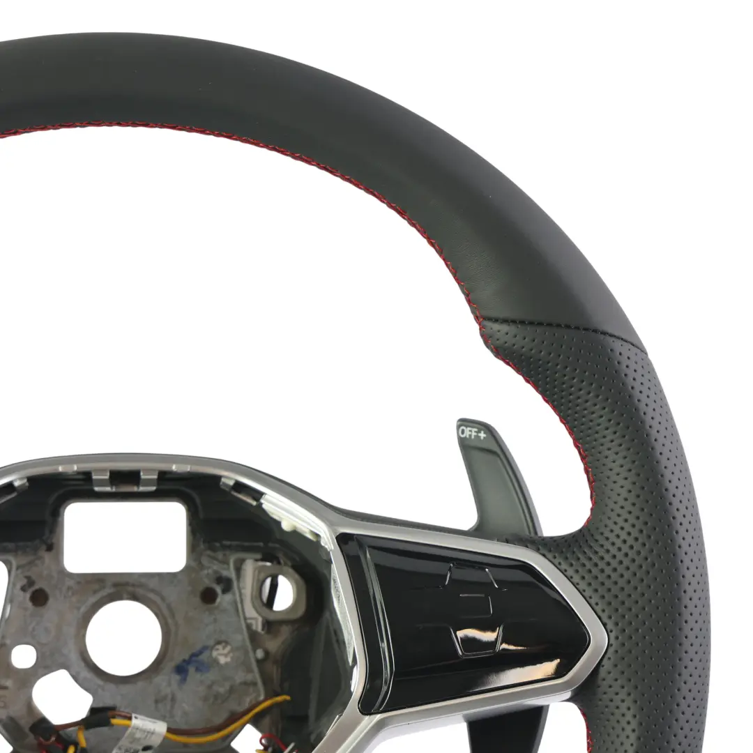 MK8 GTI Volant Cuir Neuf Fond Plat pour Volkswagen Golf à propos du numéro de pièce 5H0419089BB Volkswagen Golf MK8 GTI Volant Cuir Neuf Fond Plat - SKU 5H0419089BB-1 - Numéro de pièce 5H0419089BB