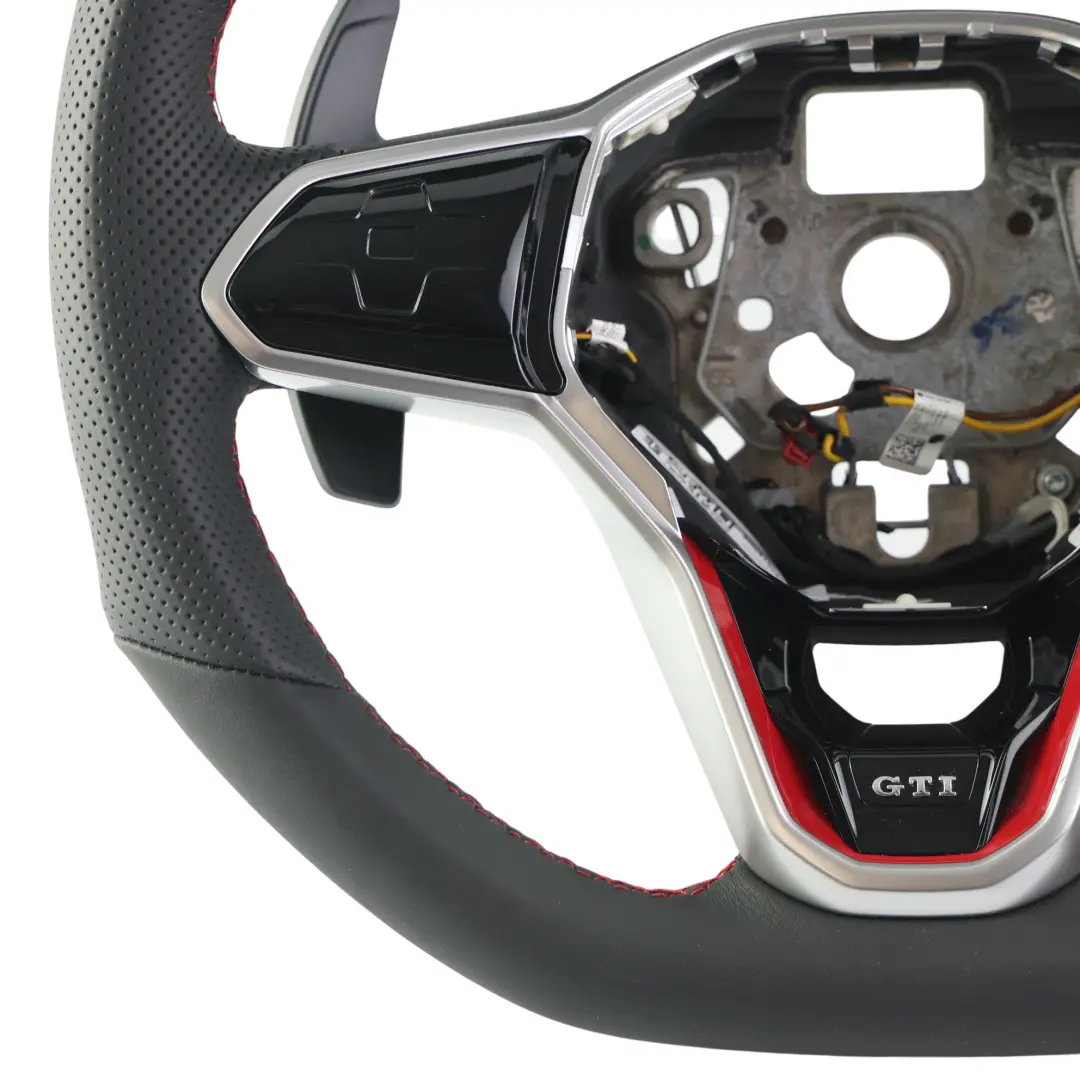 MK8 GTI Volant Cuir Neuf Fond Plat pour Volkswagen Golf à propos du numéro de pièce 5H0419089BB Volkswagen Golf MK8 GTI Volant Cuir Neuf Fond Plat - SKU 5H0419089BB-1 - Numéro de pièce 5H0419089BB